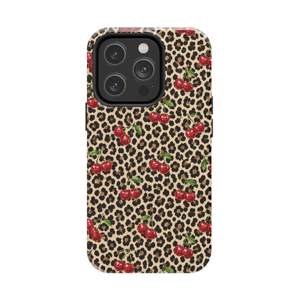 Cherry Leopard Tough Phone Case