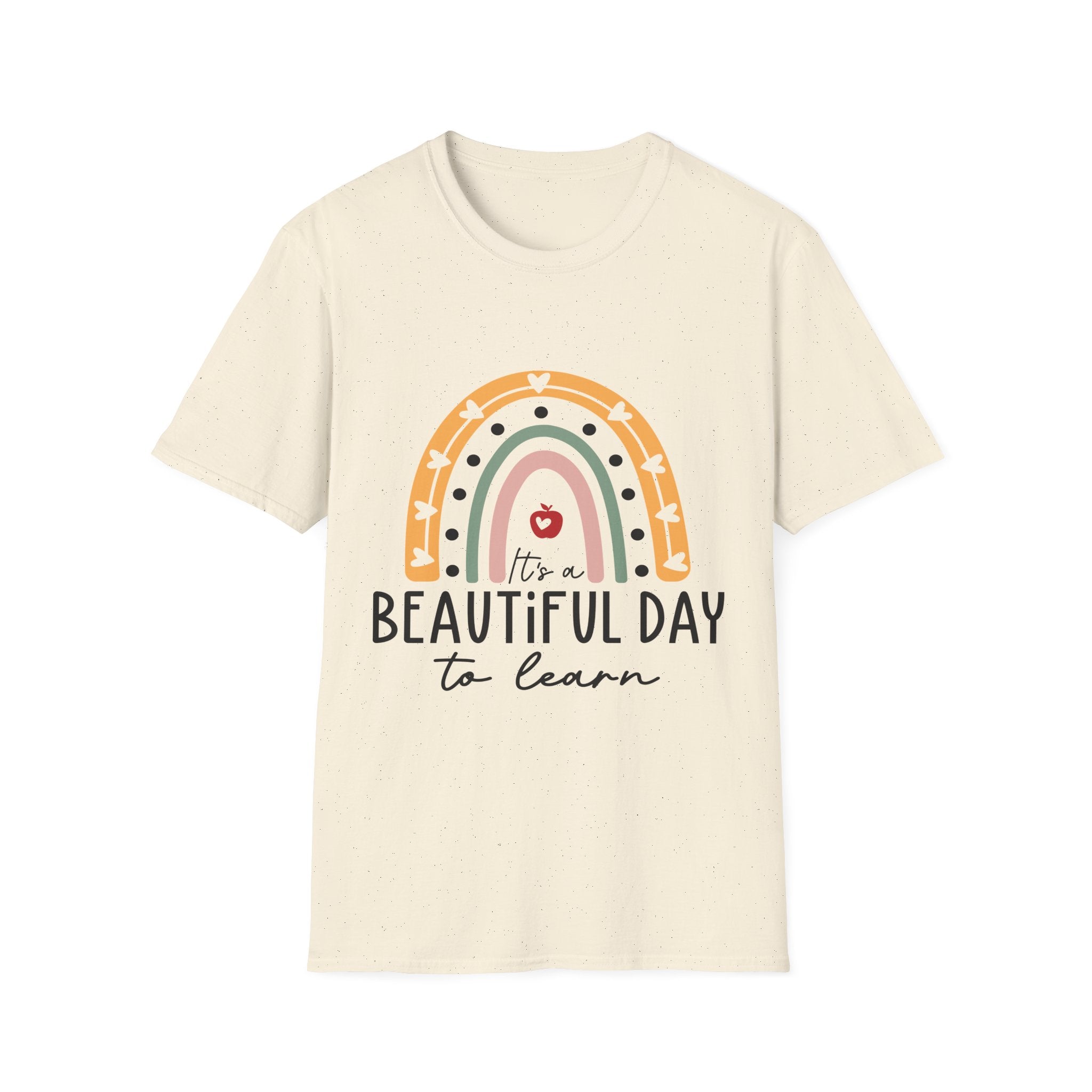 Teacher Rainbow T-Shirt — 'Beautiful Day to Learn' Tee