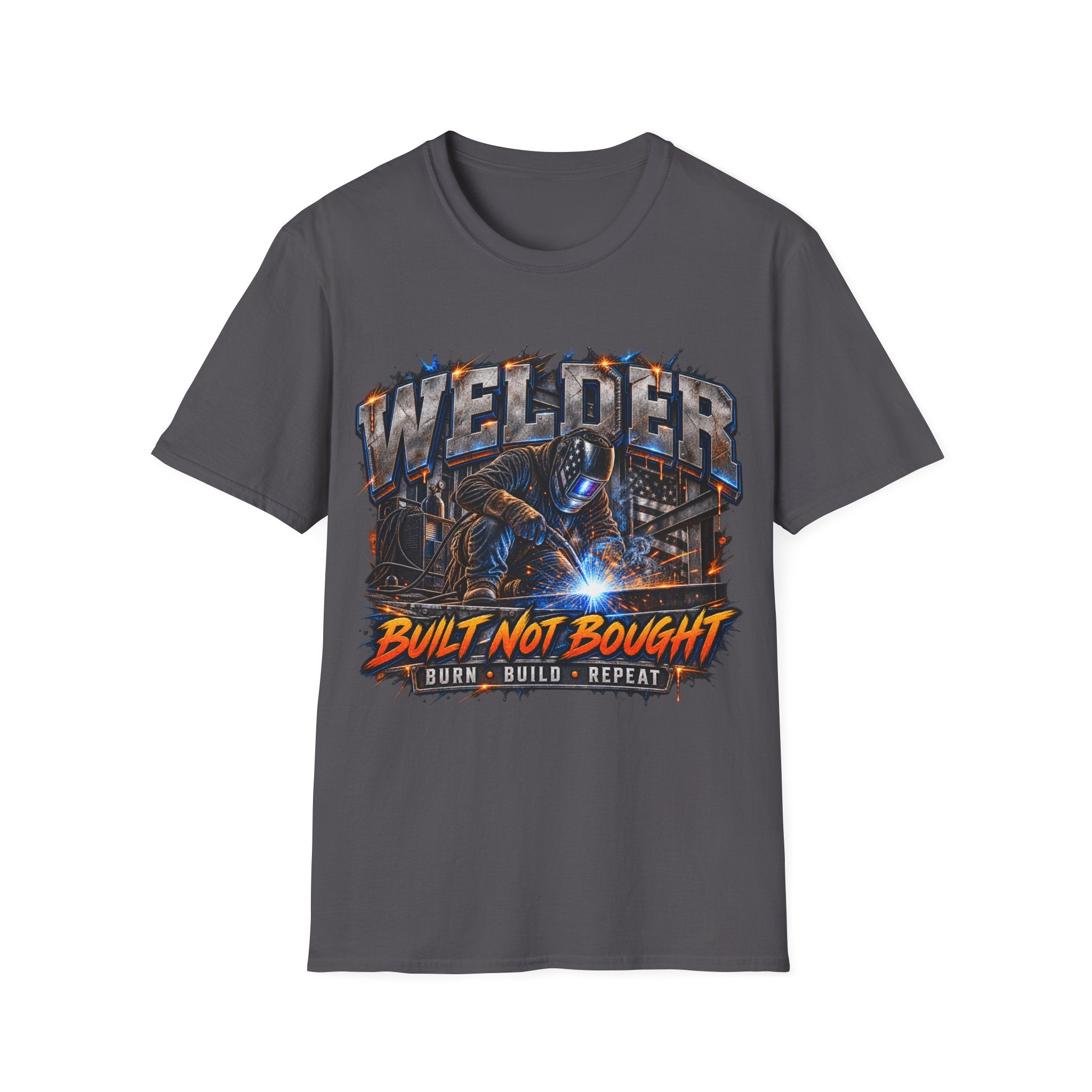 Welder T-Shirt — “Built Not Bought” Welding Worker Tee
