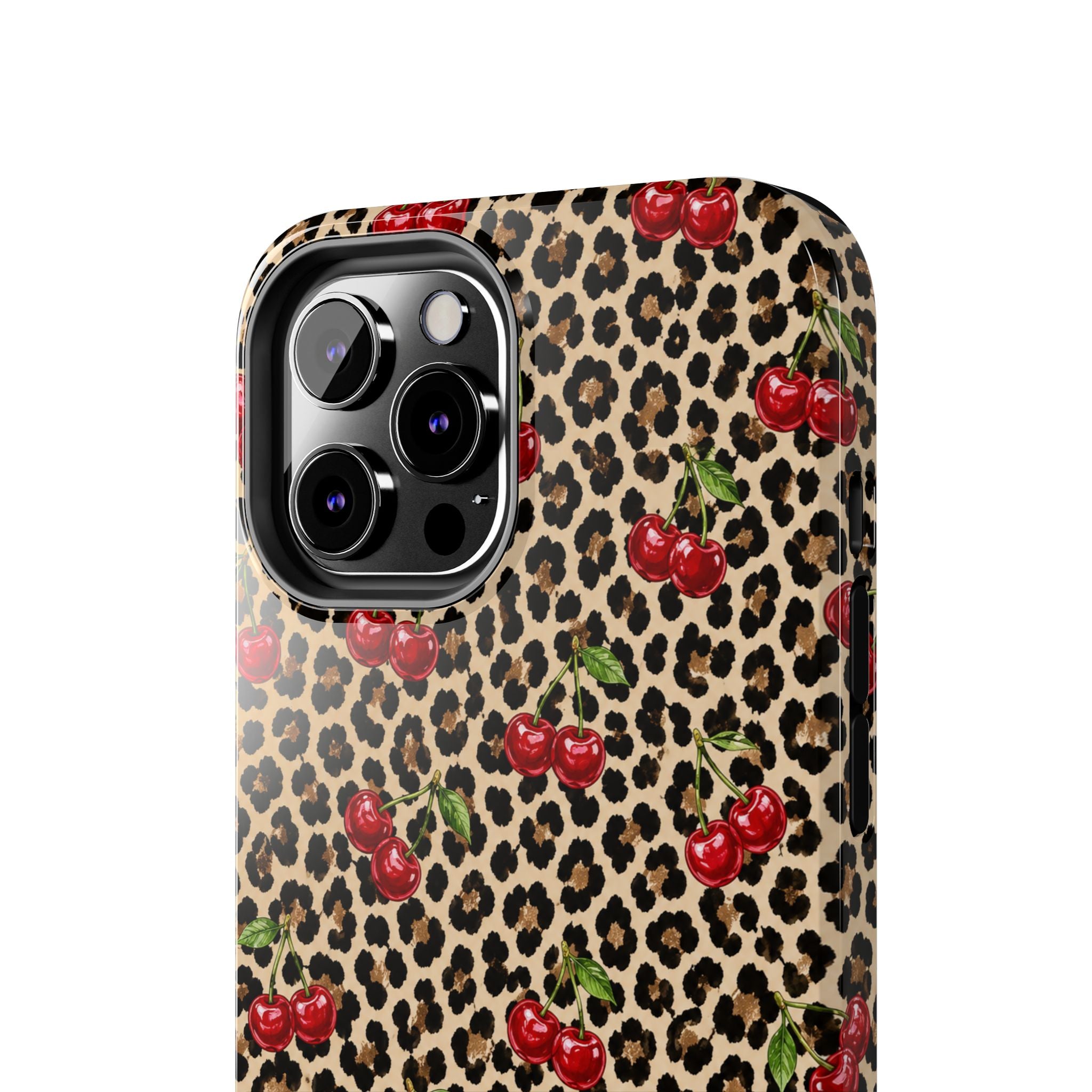 Cherry Leopard Tough Phone Case