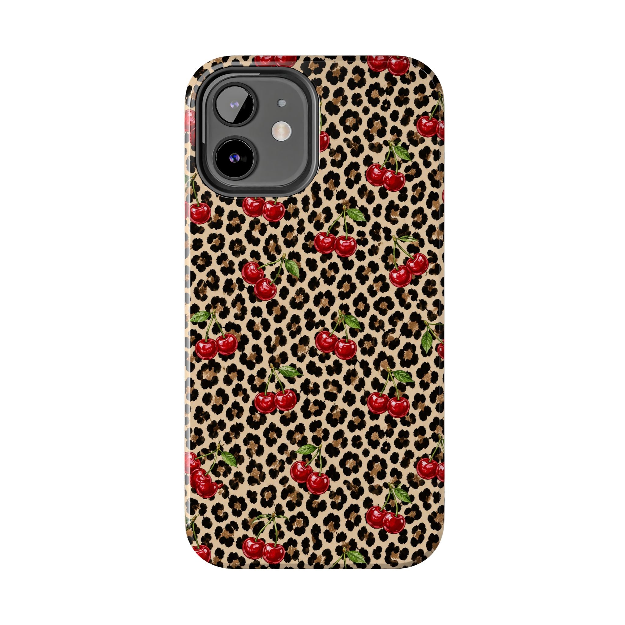 Cherry Leopard Tough Phone Case