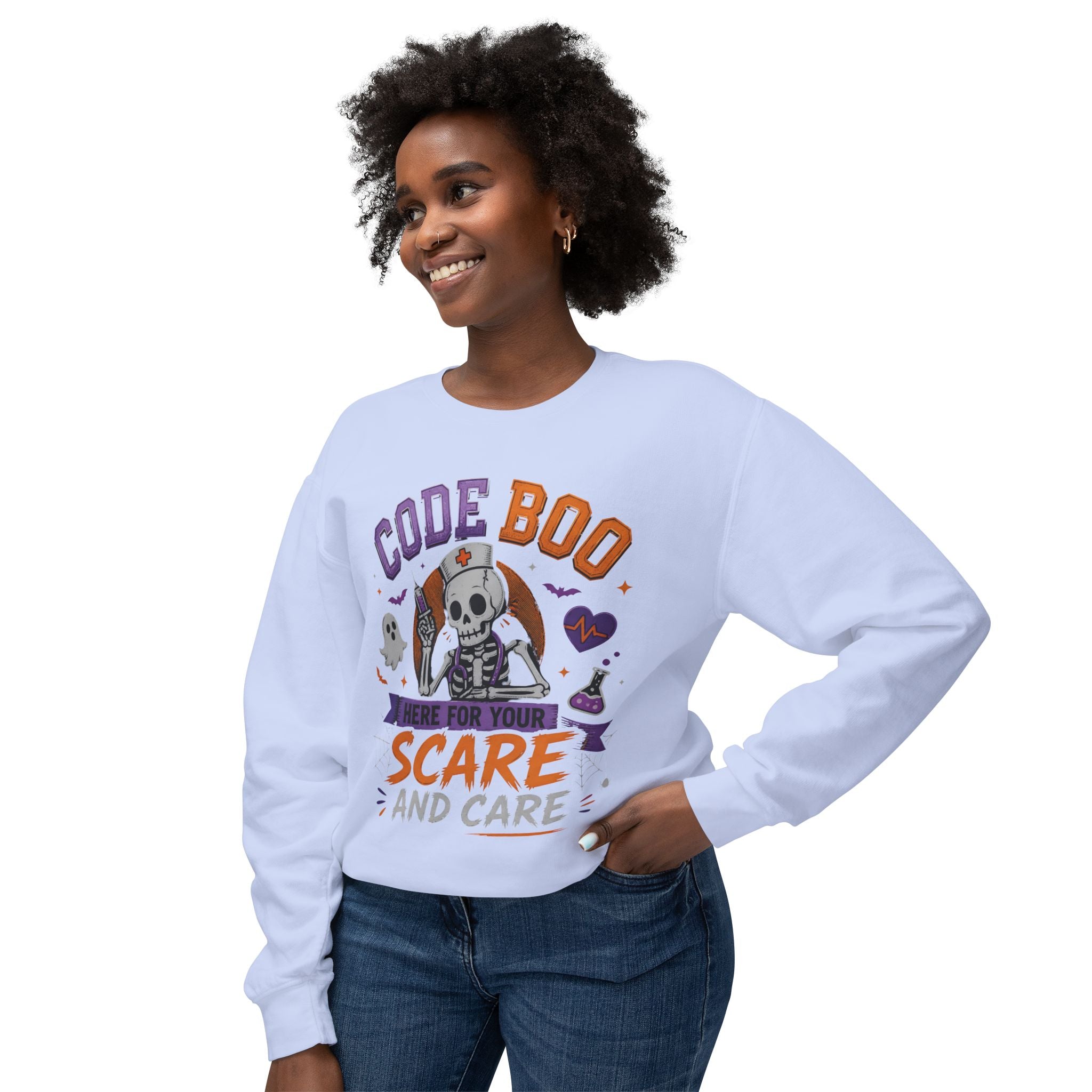 Nurse Skeleton 'Code Boo' Sweatshirt