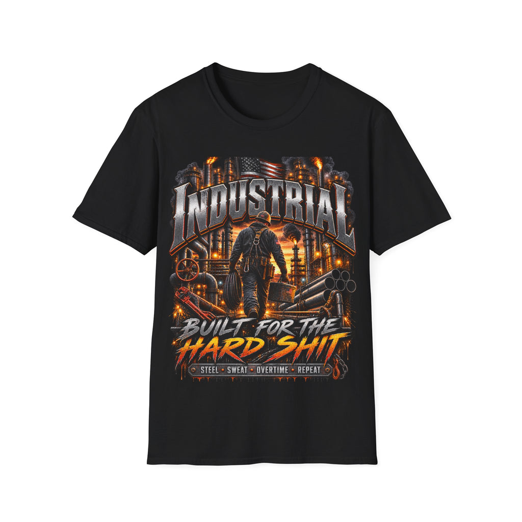 Industrial Worker T-Shirt — "Built for the Hard Shift" Graphic Tee