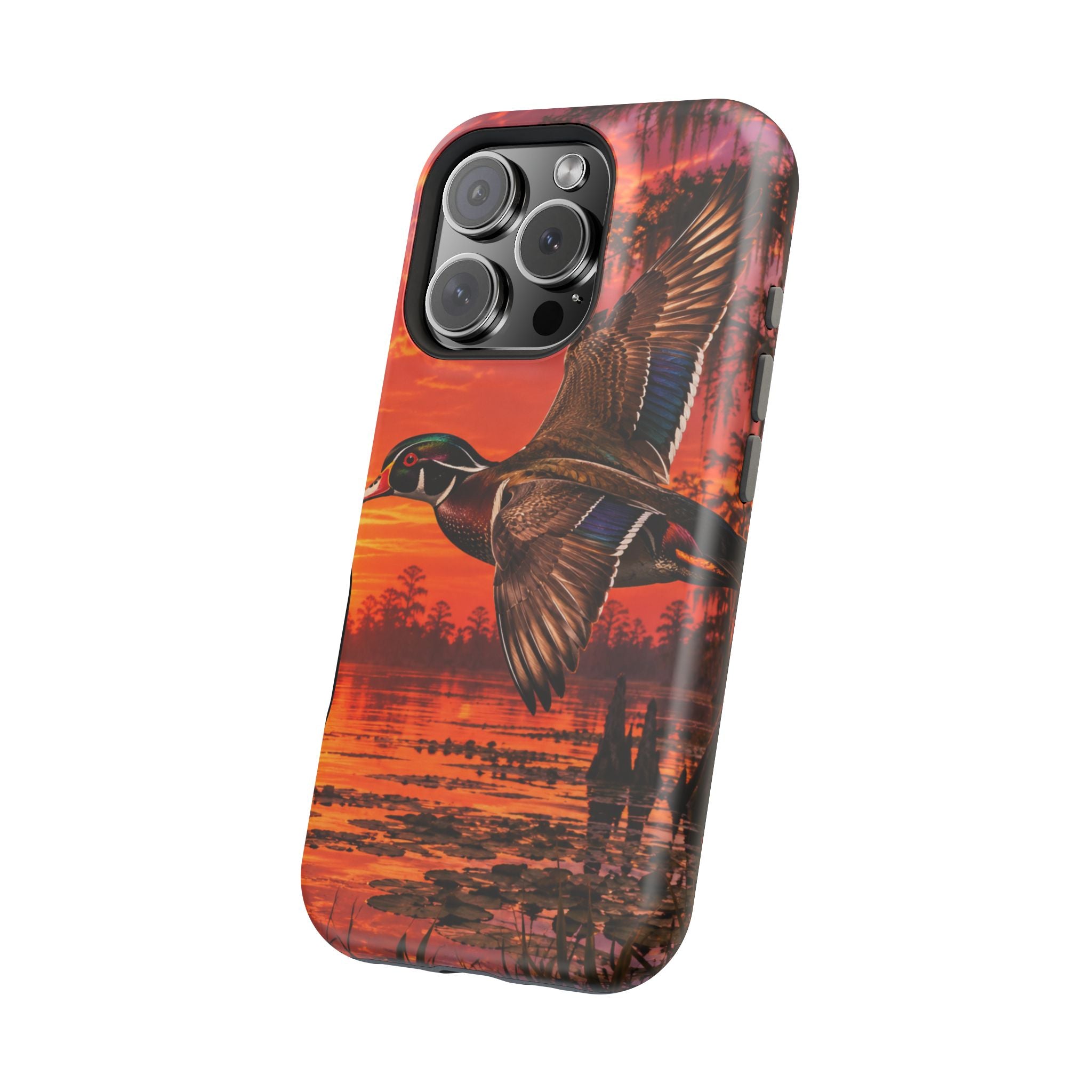 Wood Duck Sunset Phone Case — Magnetic Impact-Resistant