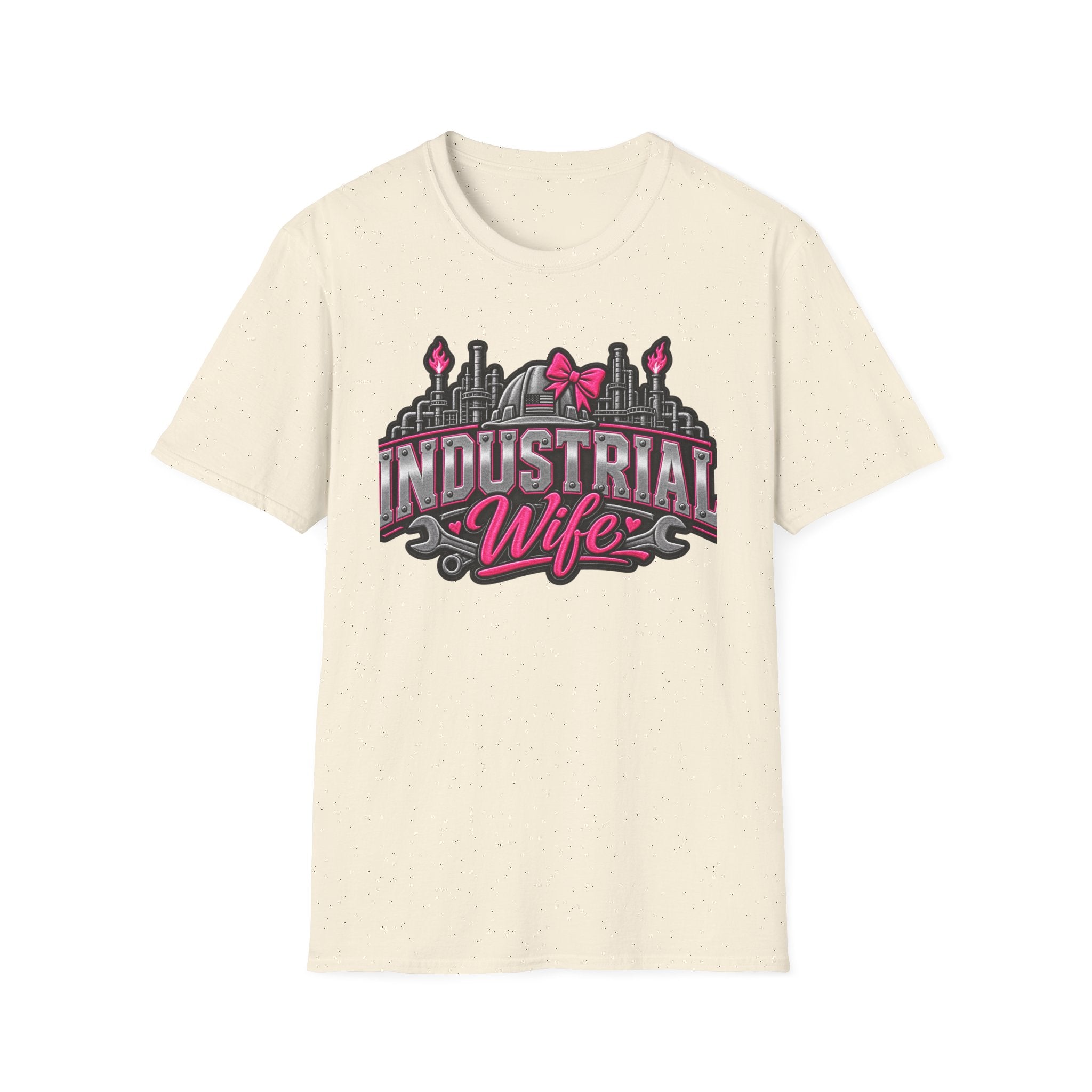 Industrial Wife T-Shirt — Pink Bow Steel Mill Apparel