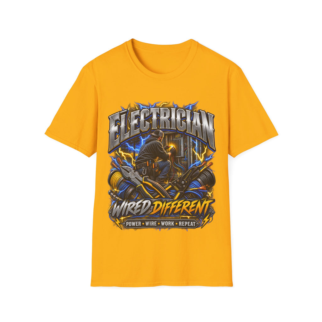 Electrician T-Shirt — Wired Different Graphic Tee