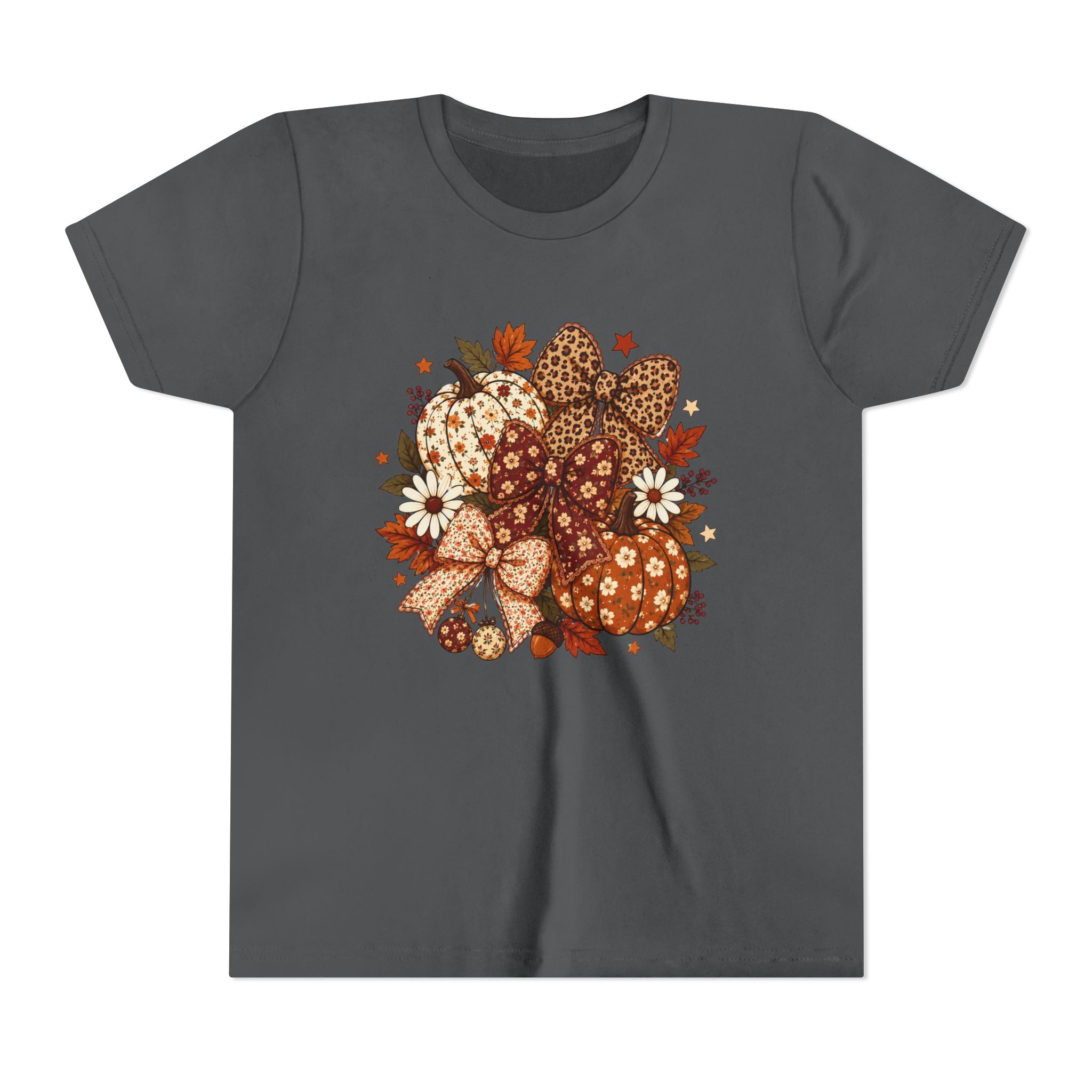 Youth Tee — Autumn Pumpkin Bouquet Graphic Shirt