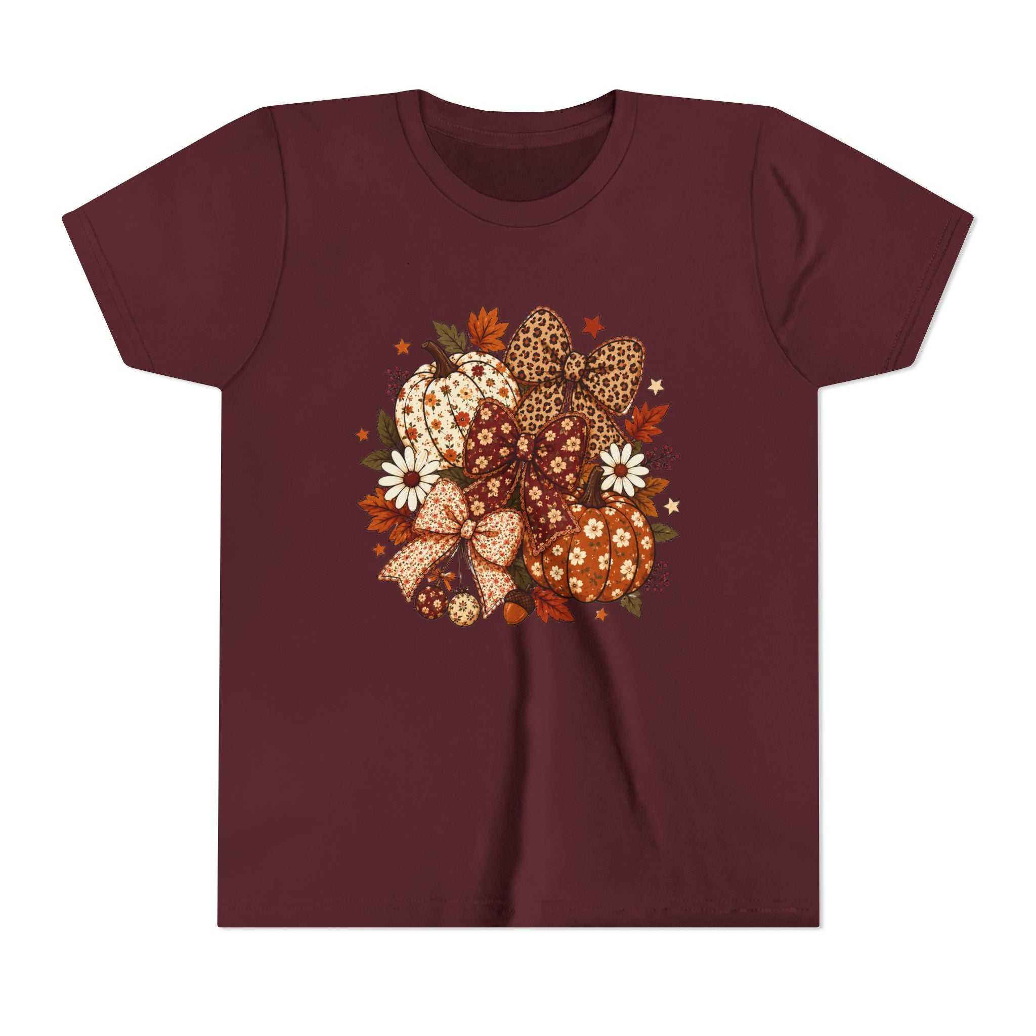 Youth Tee — Autumn Pumpkin Bouquet Graphic Shirt