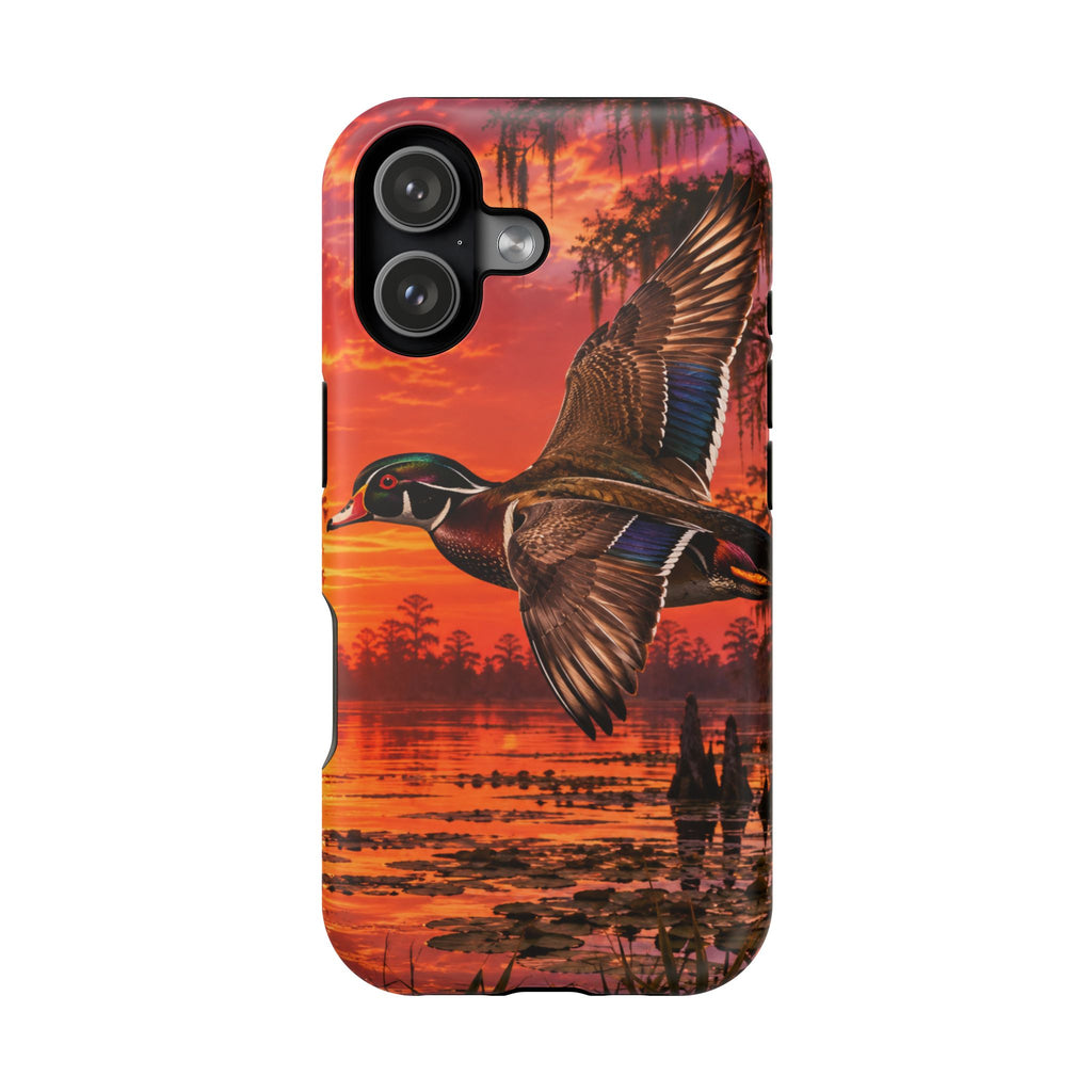 Wood Duck Sunset Phone Case — Magnetic Impact-Resistant