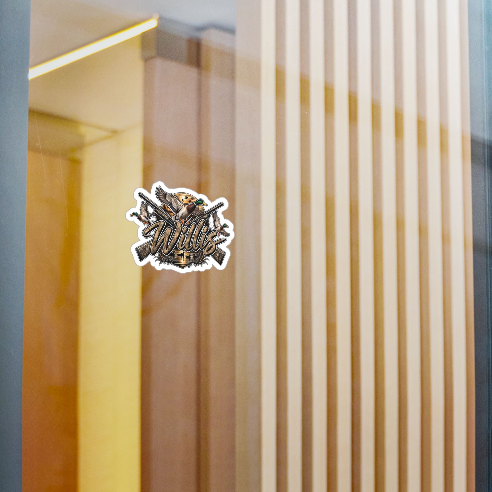 Personalized Duck Hunting Decal Sticker — "Willis" Kiss-Cut Vinyl