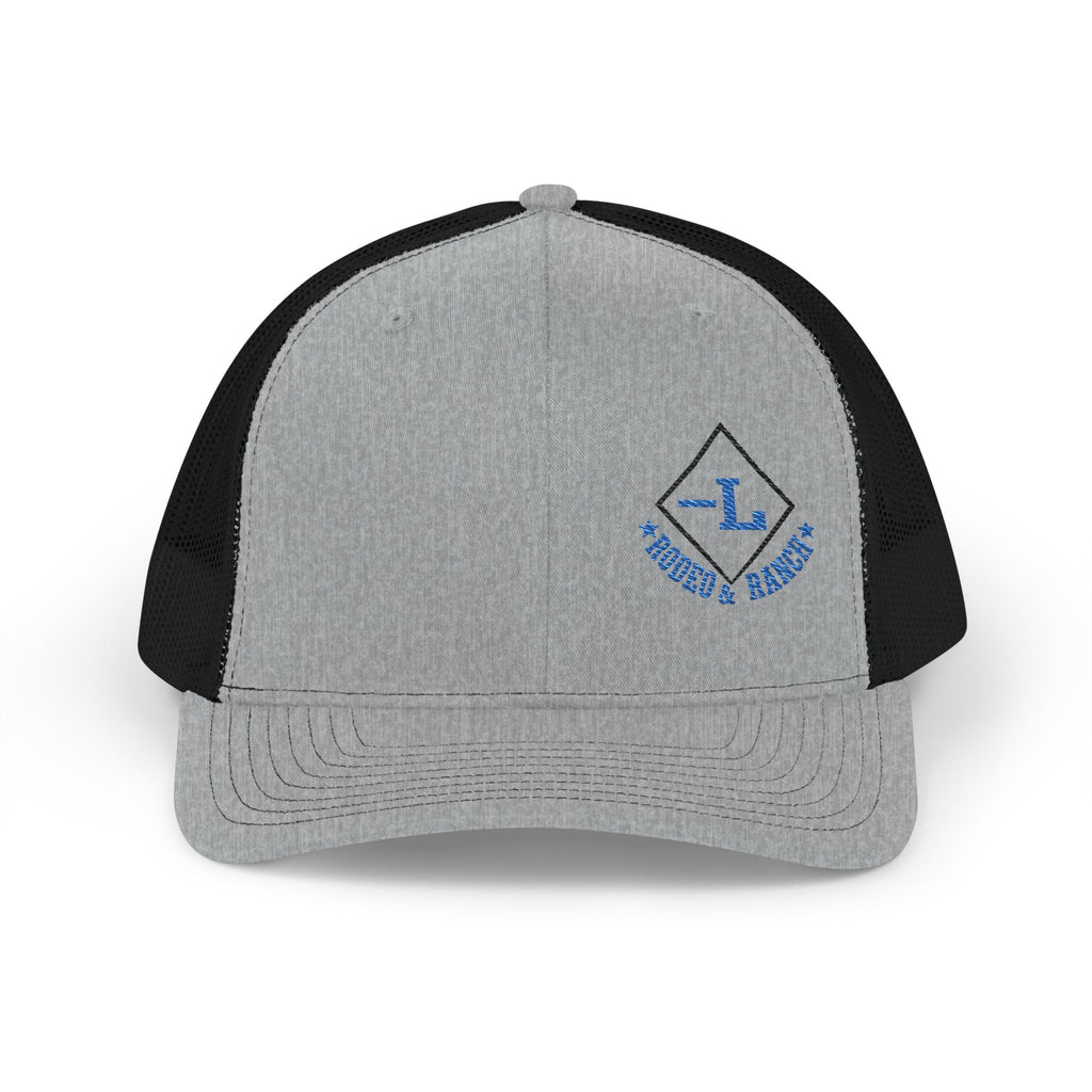 Embroidered Logo Trucker Cap - Black & White Snapback