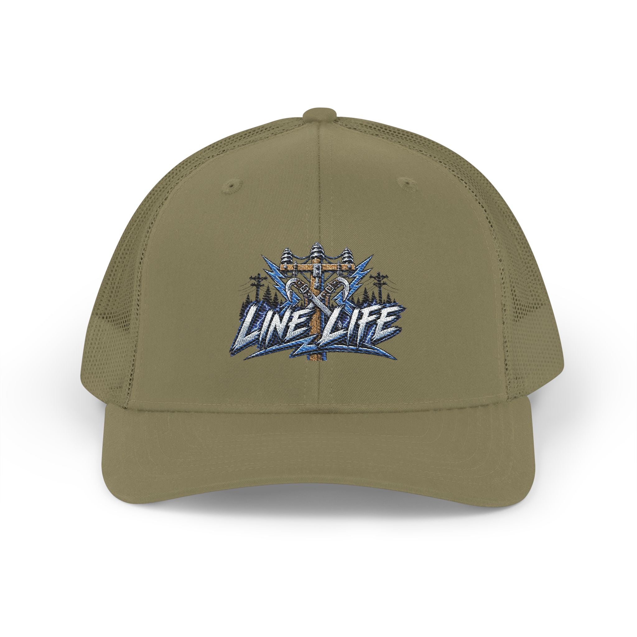 Line Life Snapback Trucker Cap – Vintage Fishing Graphic Mesh Hat