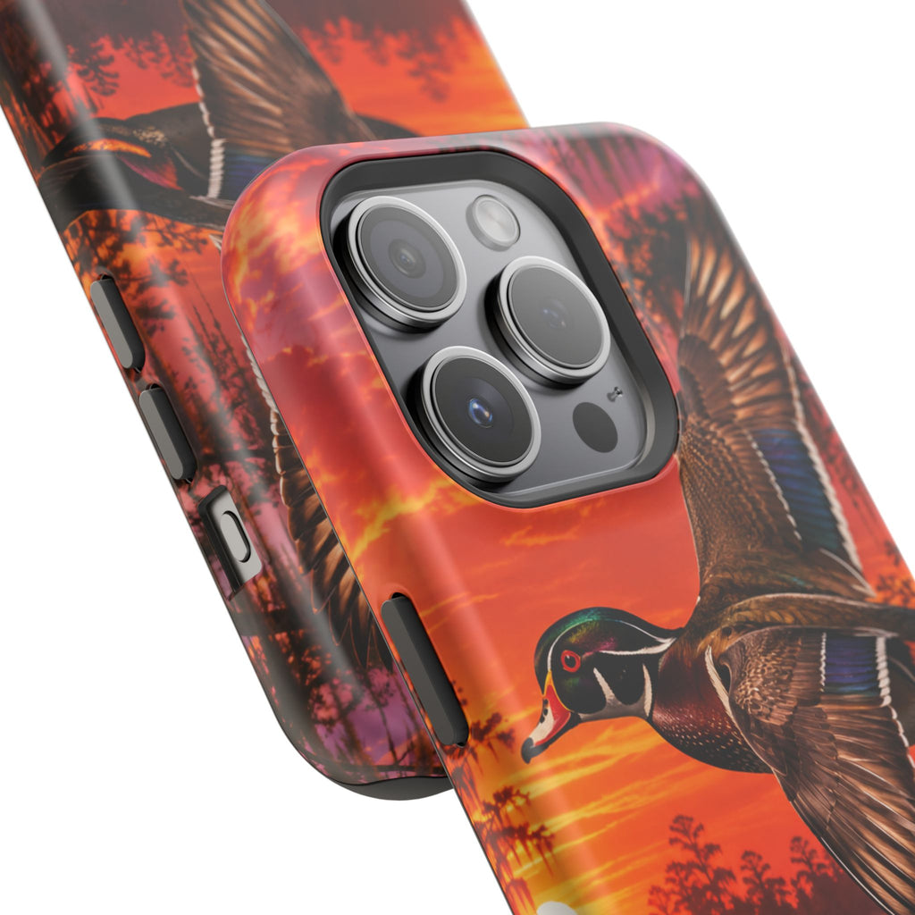 Wood Duck Sunset Phone Case — Magnetic Impact-Resistant