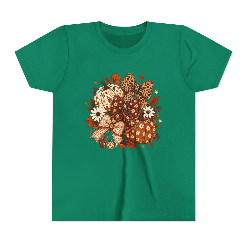 Youth Tee — Autumn Pumpkin Bouquet Graphic Shirt