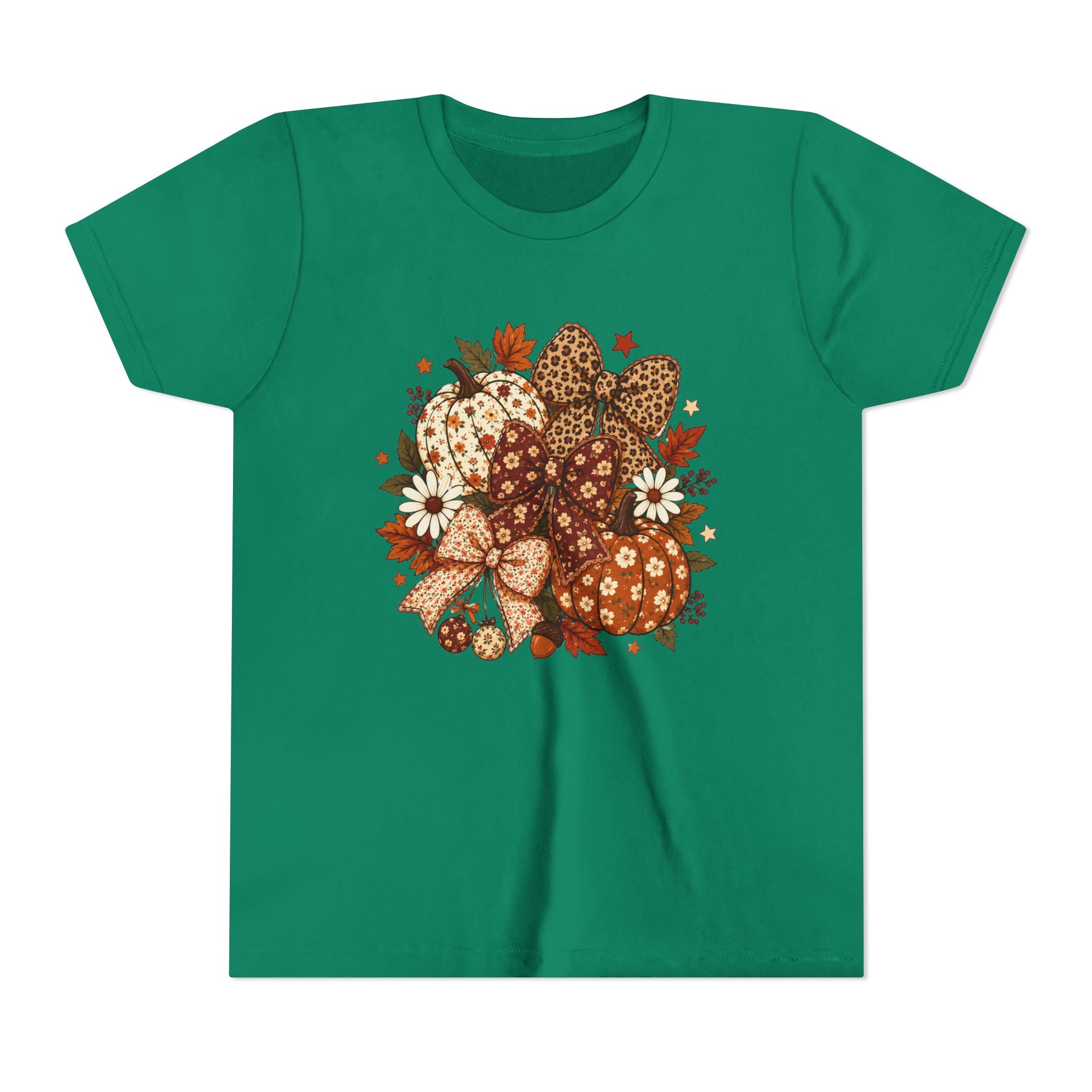 Youth Tee — Autumn Pumpkin Bouquet Graphic Shirt