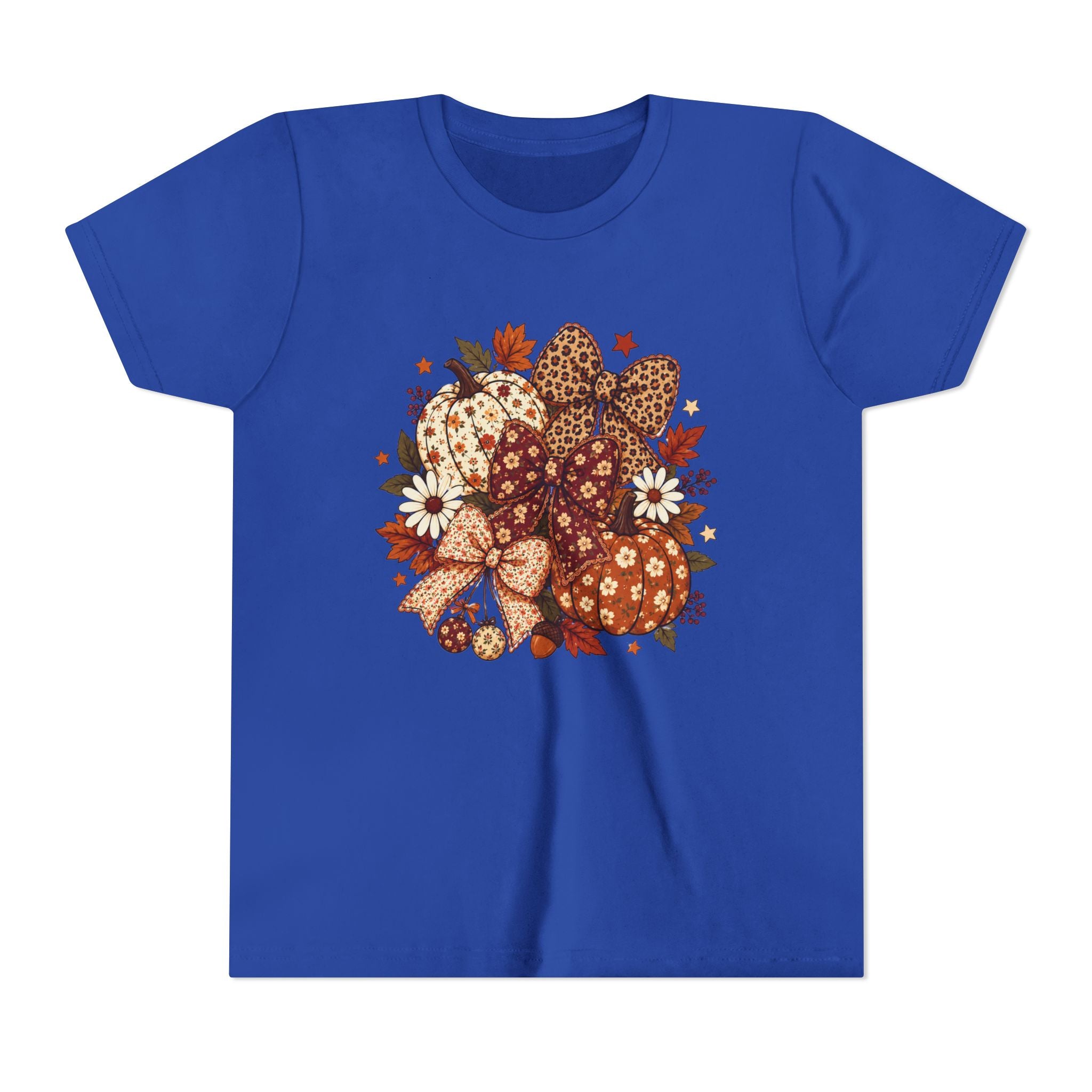 Youth Tee — Autumn Pumpkin Bouquet Graphic Shirt