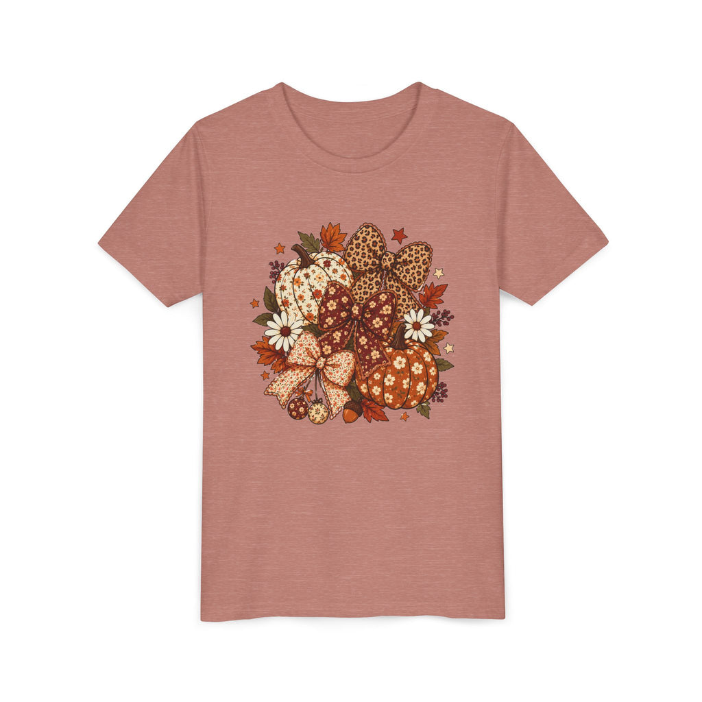 Youth Tee — Autumn Pumpkin Bouquet Graphic Shirt