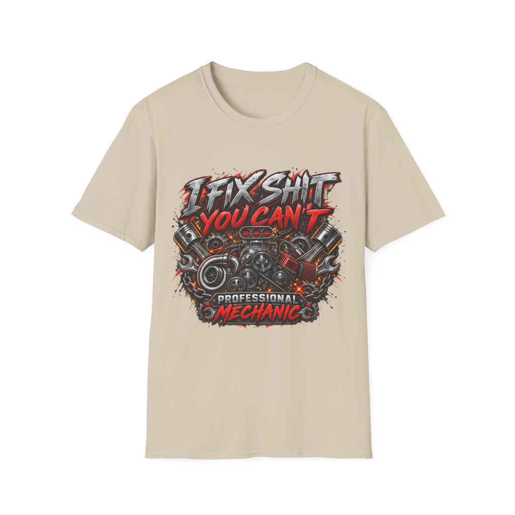 Mechanic T‑Shirt — "I Fix Shit You Can't" Vintage Garage Tee