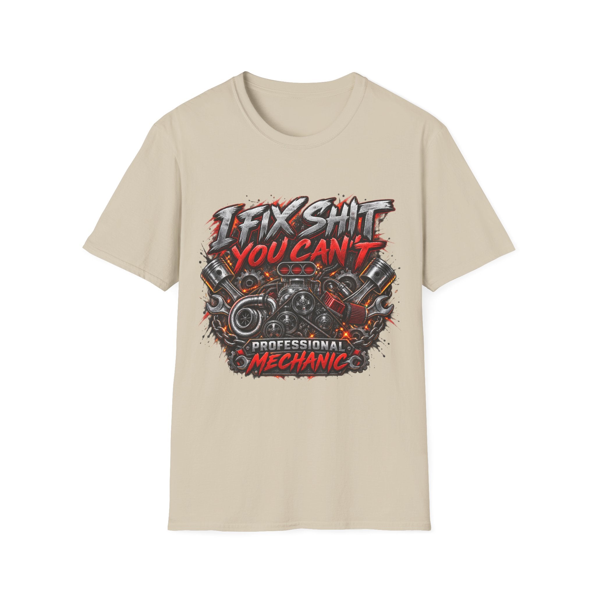 Mechanic T‑Shirt — "I Fix Shit You Can't" Vintage Garage Tee