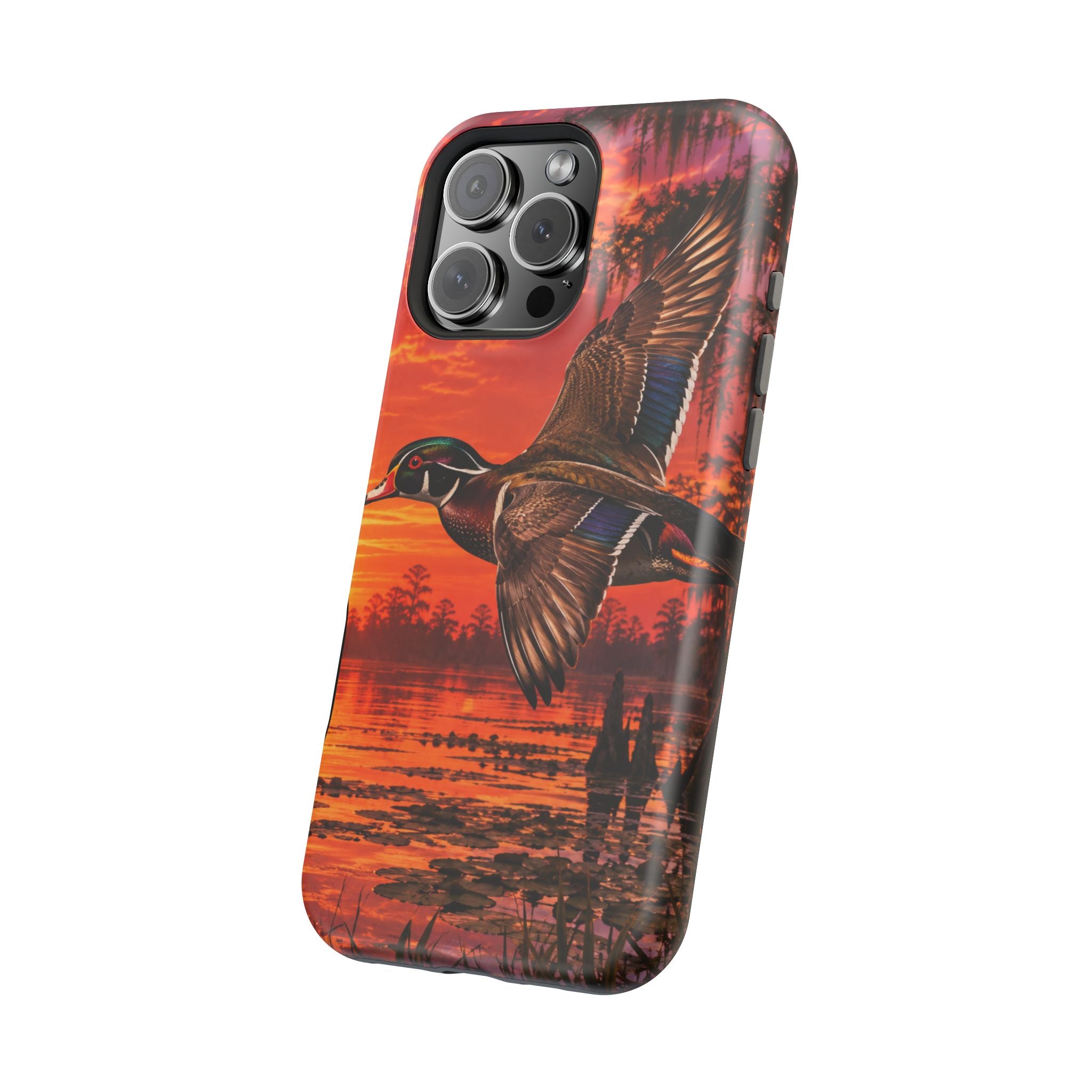 Wood Duck Sunset Phone Case — Magnetic Impact-Resistant