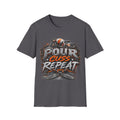 Pour Cuss Repeat Concrete Mixer T-Shirt