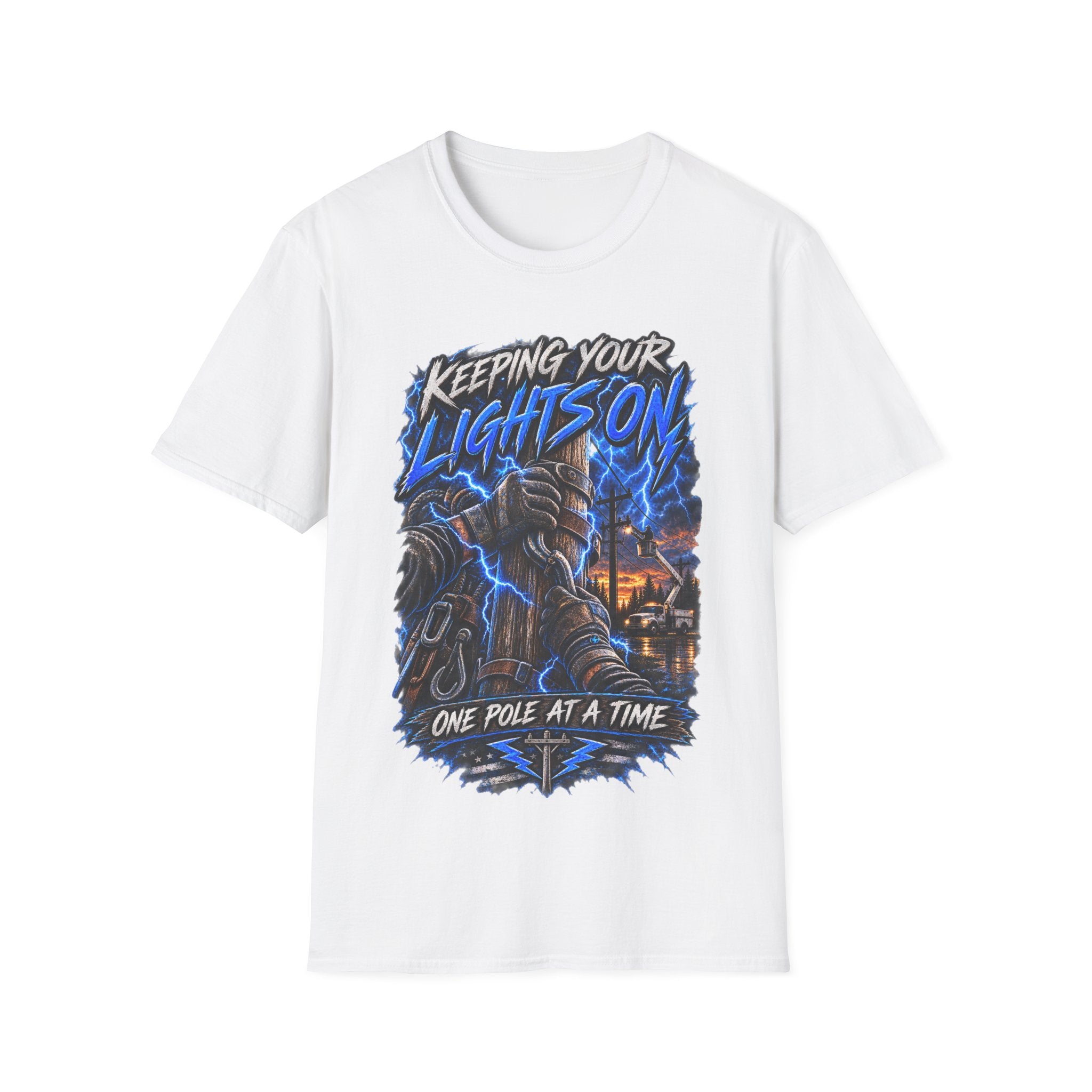 Keeping Your Lights On T-Shirt — Electric Storm Graphic Tee