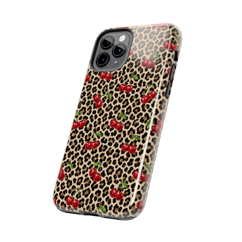 Cherry Leopard Tough Phone Case