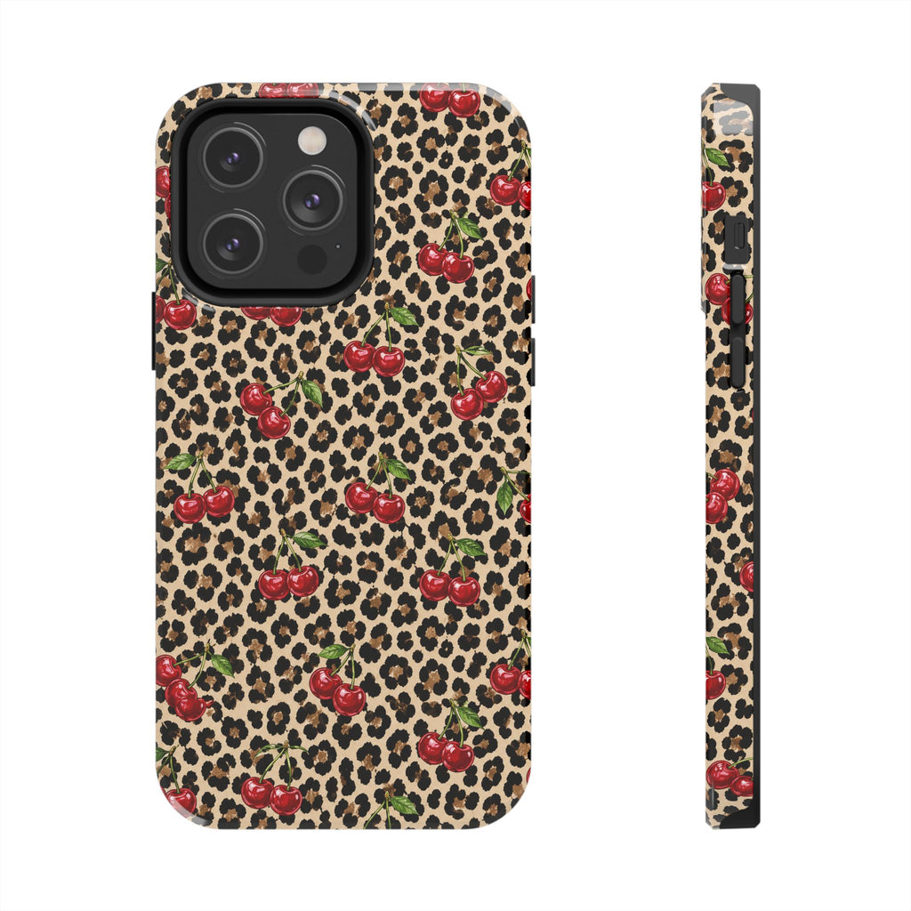 Cherry Leopard Tough Phone Case