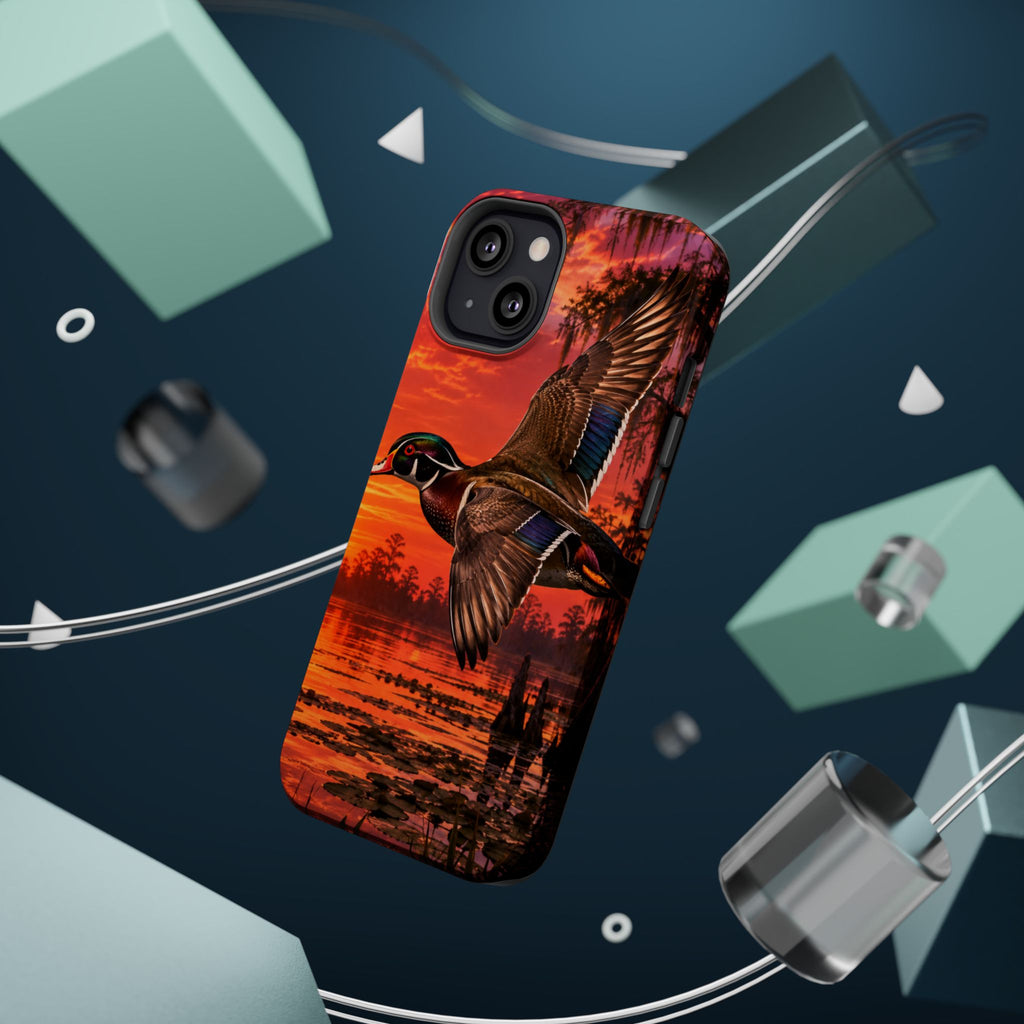Wood Duck Sunset Phone Case — Magnetic Impact-Resistant