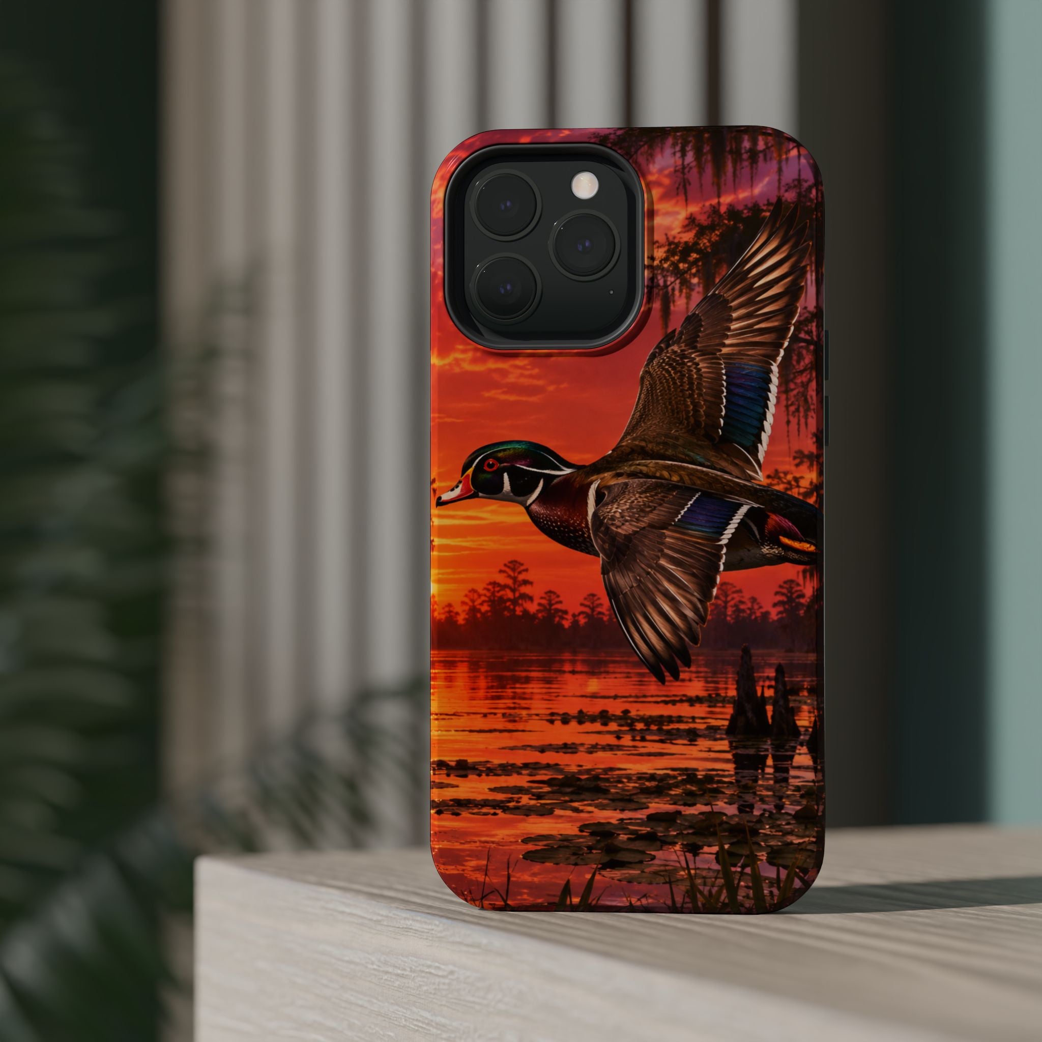 Wood Duck Sunset Phone Case — Magnetic Impact-Resistant