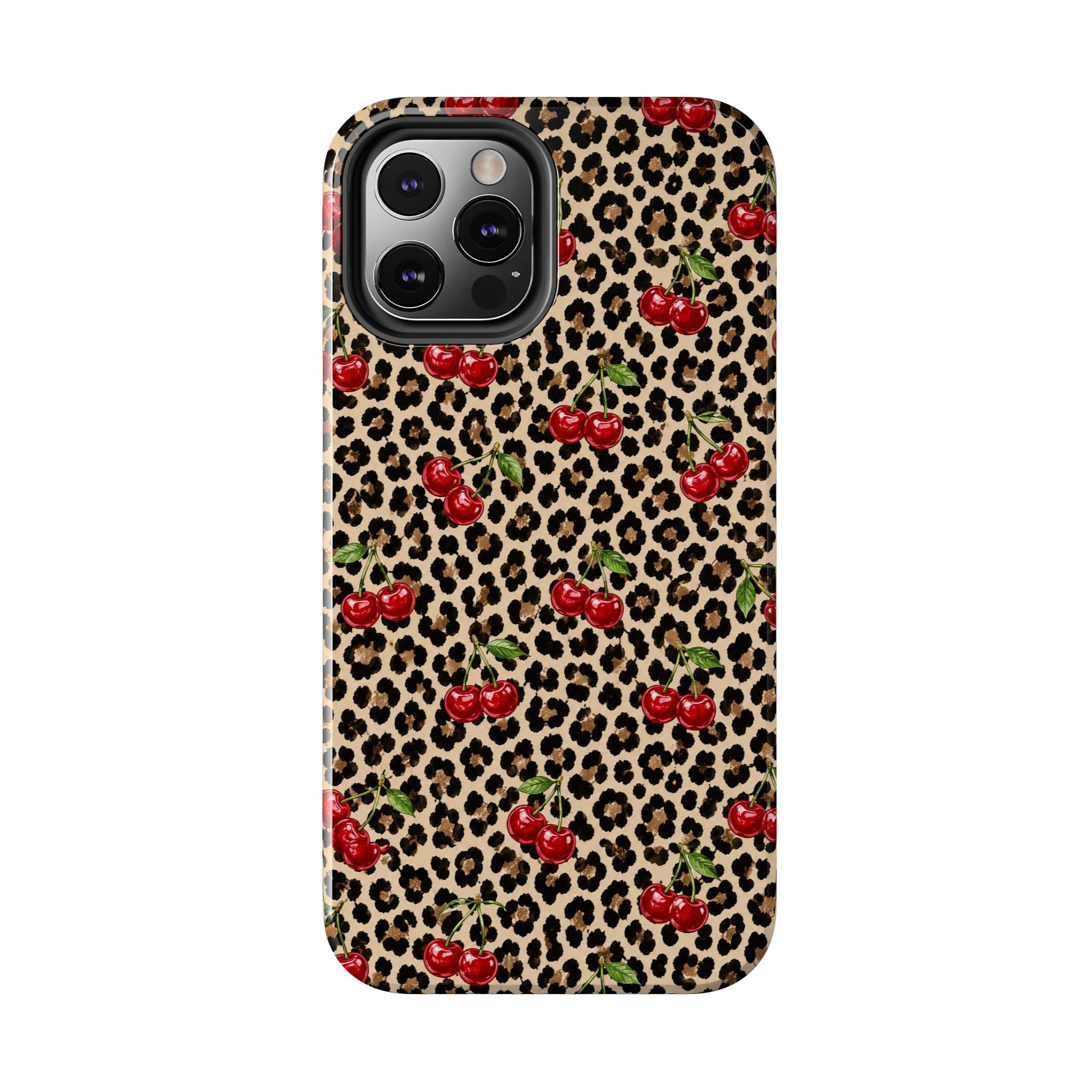 Cherry Leopard Tough Phone Case