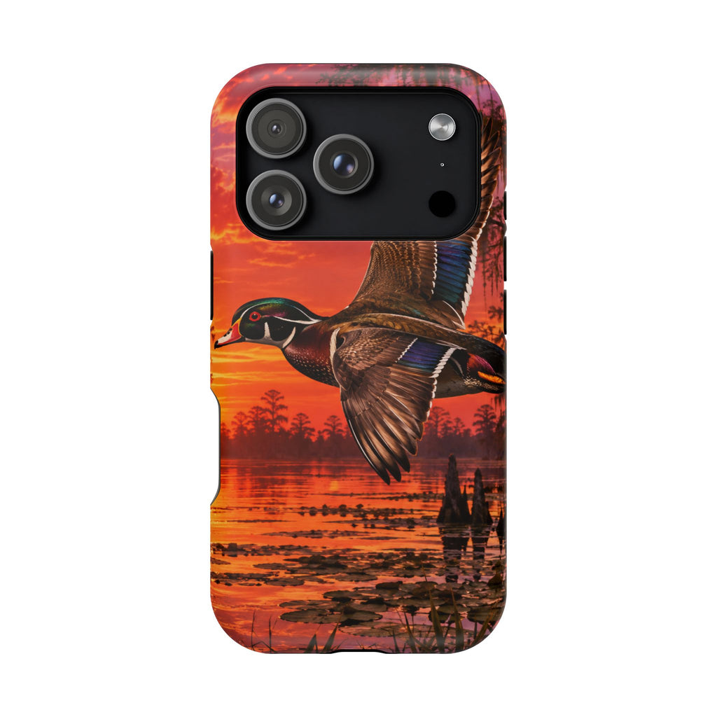 Wood Duck Sunset Phone Case — Magnetic Impact-Resistant