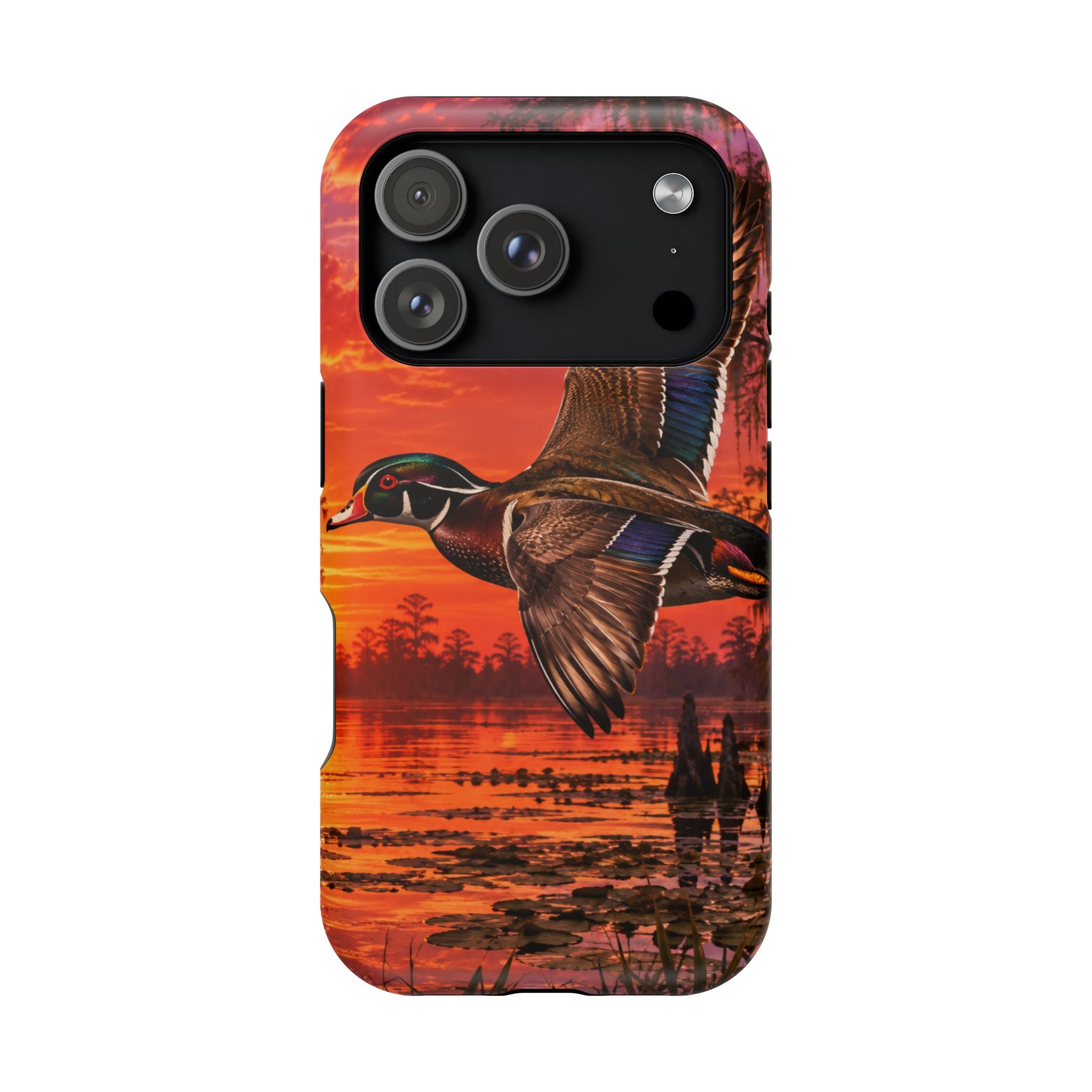 Wood Duck Sunset Phone Case — Magnetic Impact-Resistant