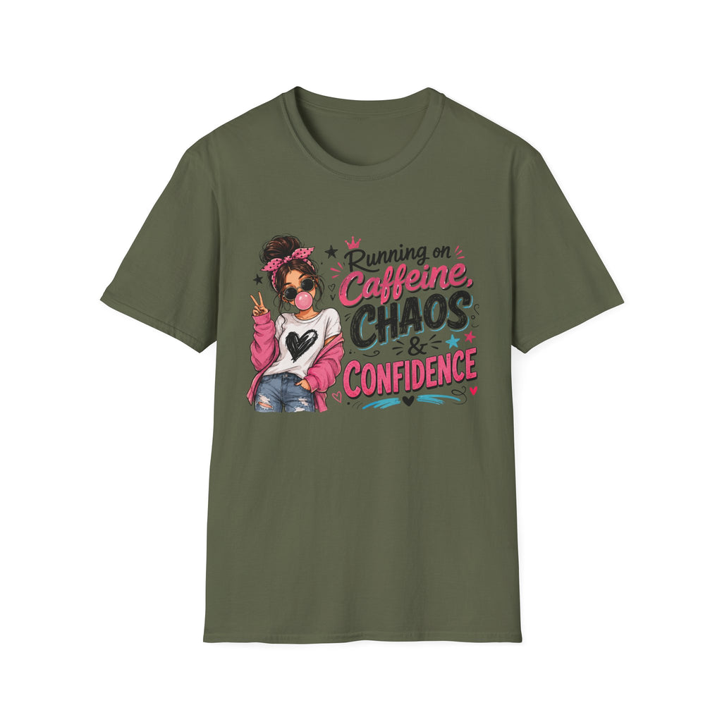Running on Caffeine, Chaos & Confidence T-Shirt