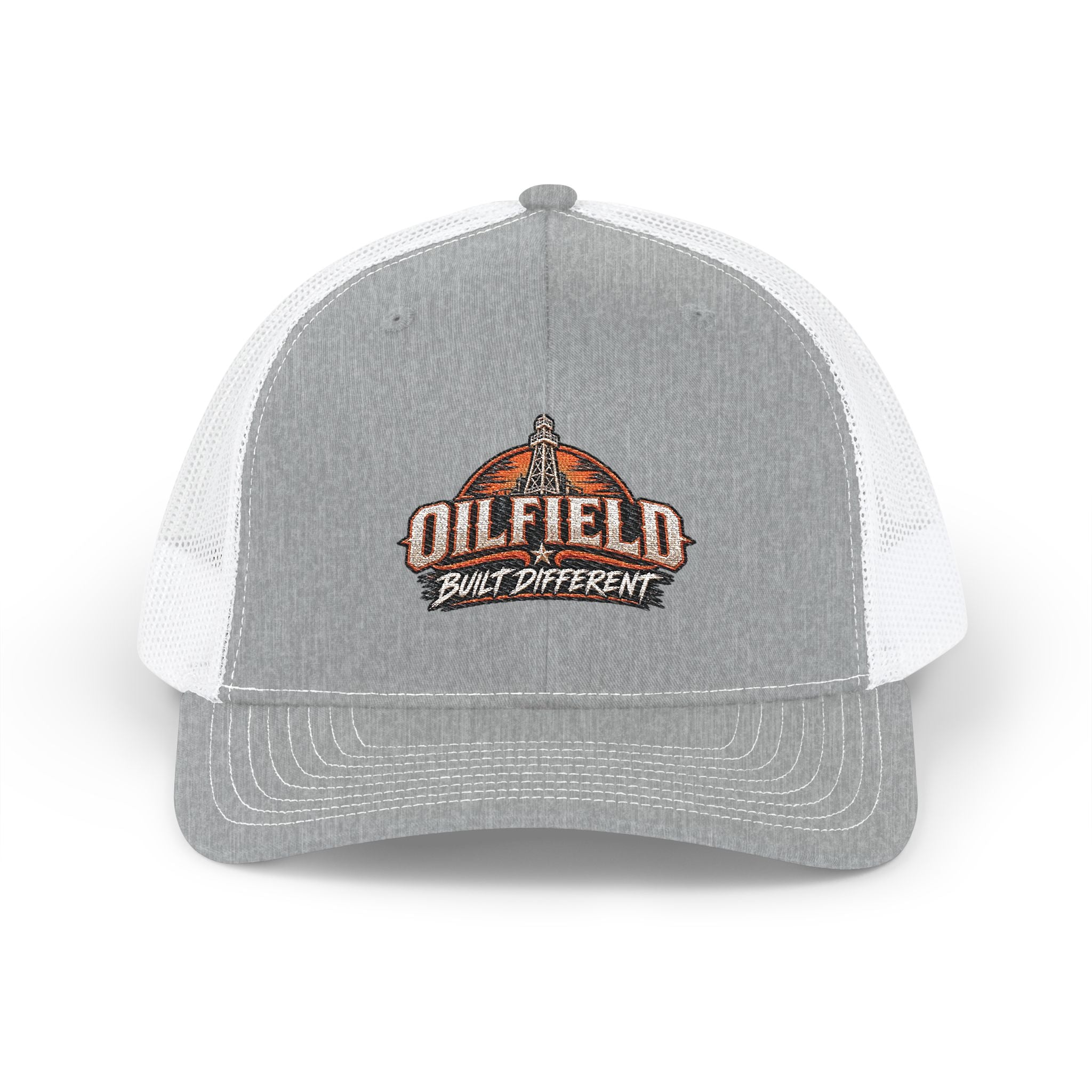 Oilfield Trucker Cap - Retro Boom Lift Logo Snapback Hat