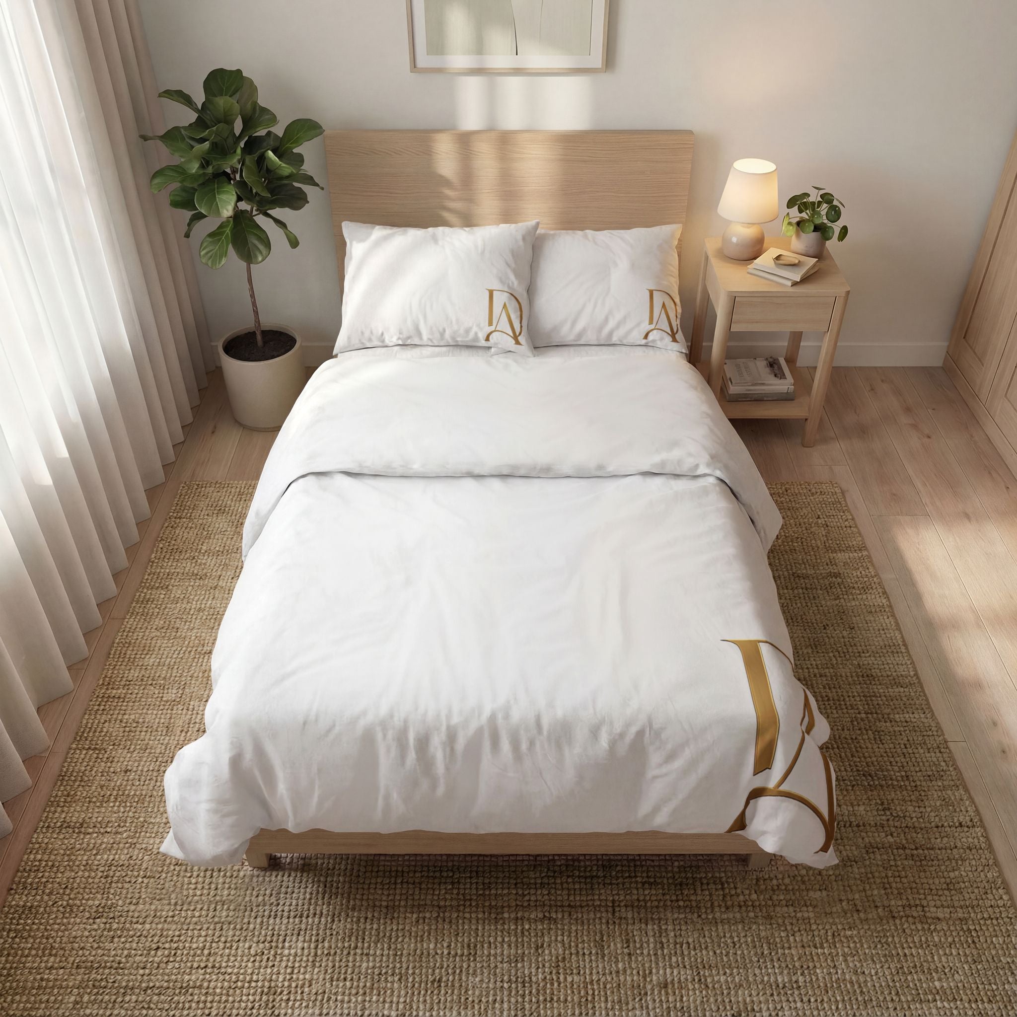 Quilted Duvet Cover Set — Bedding (3-Piece)
