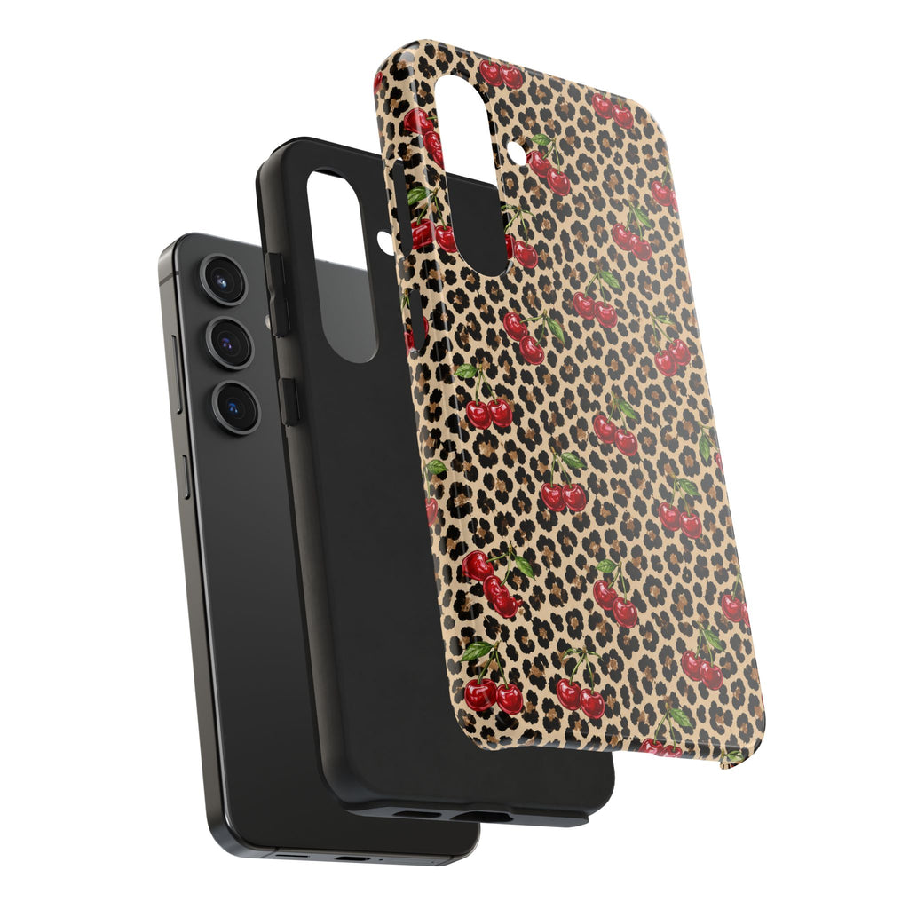 Cherry Leopard Tough Phone Case