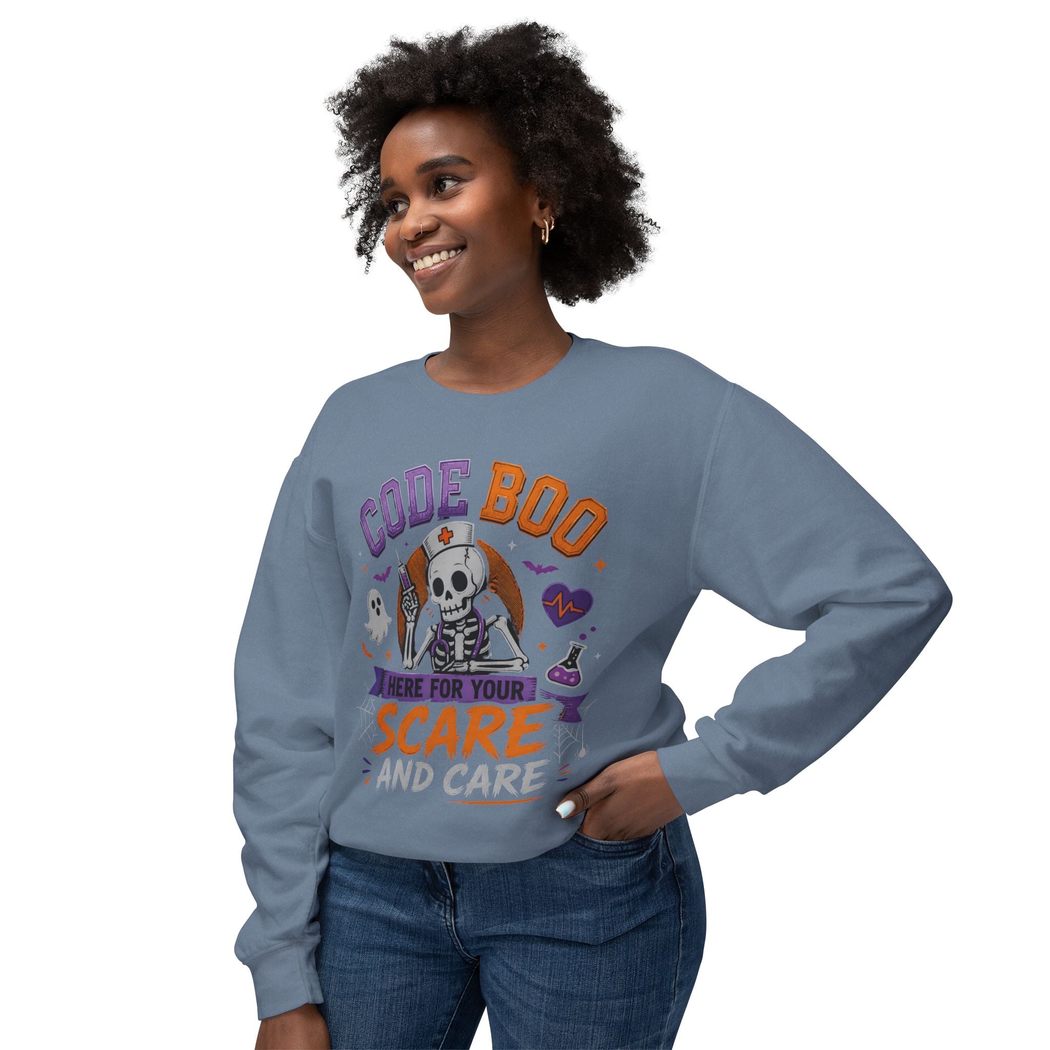 Nurse Skeleton 'Code Boo' Sweatshirt