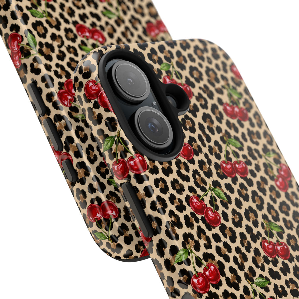 Cherry Leopard Tough Phone Case