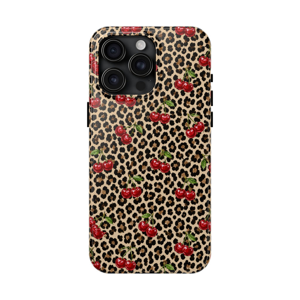 Cherry Leopard Tough Phone Case
