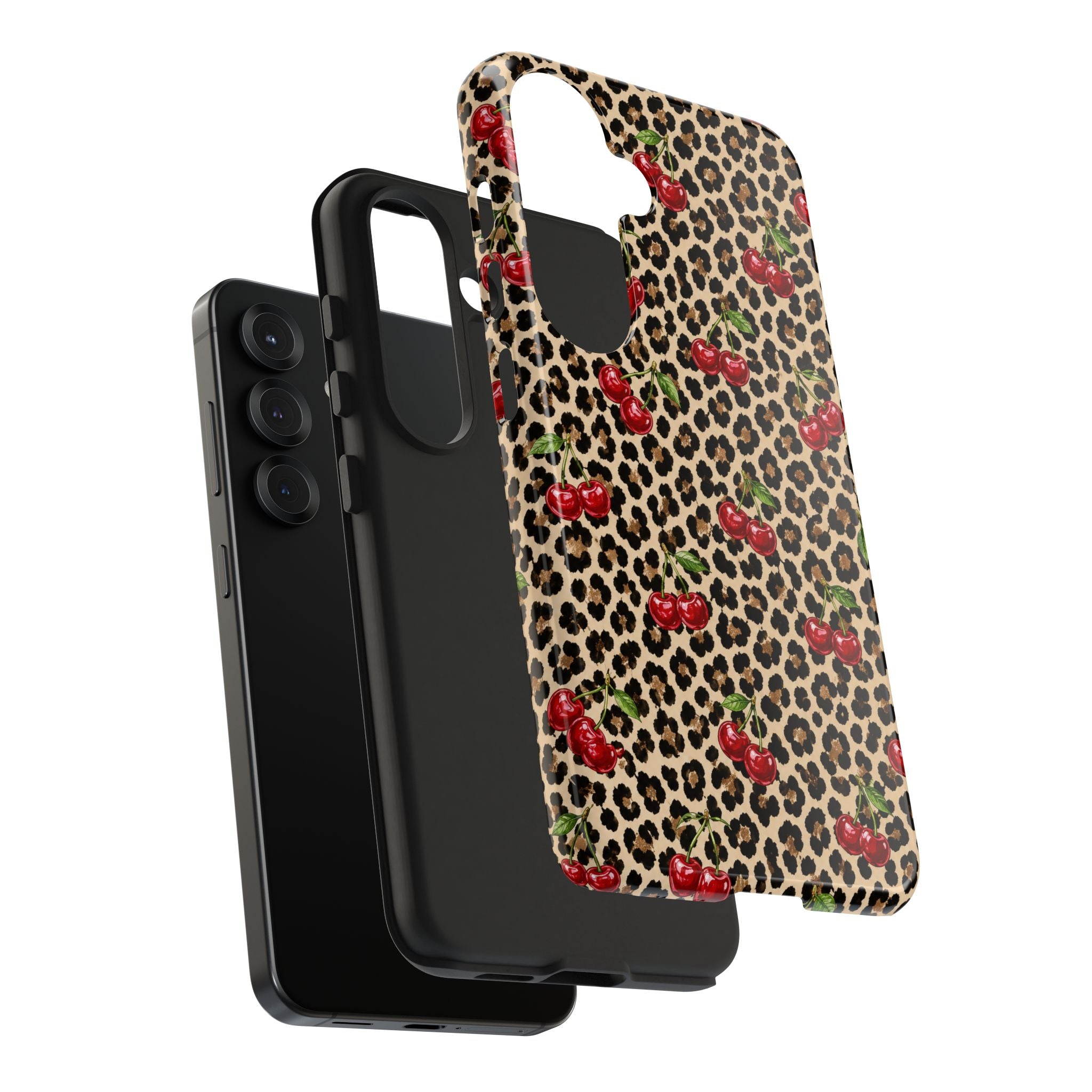 Cherry Leopard Tough Phone Case