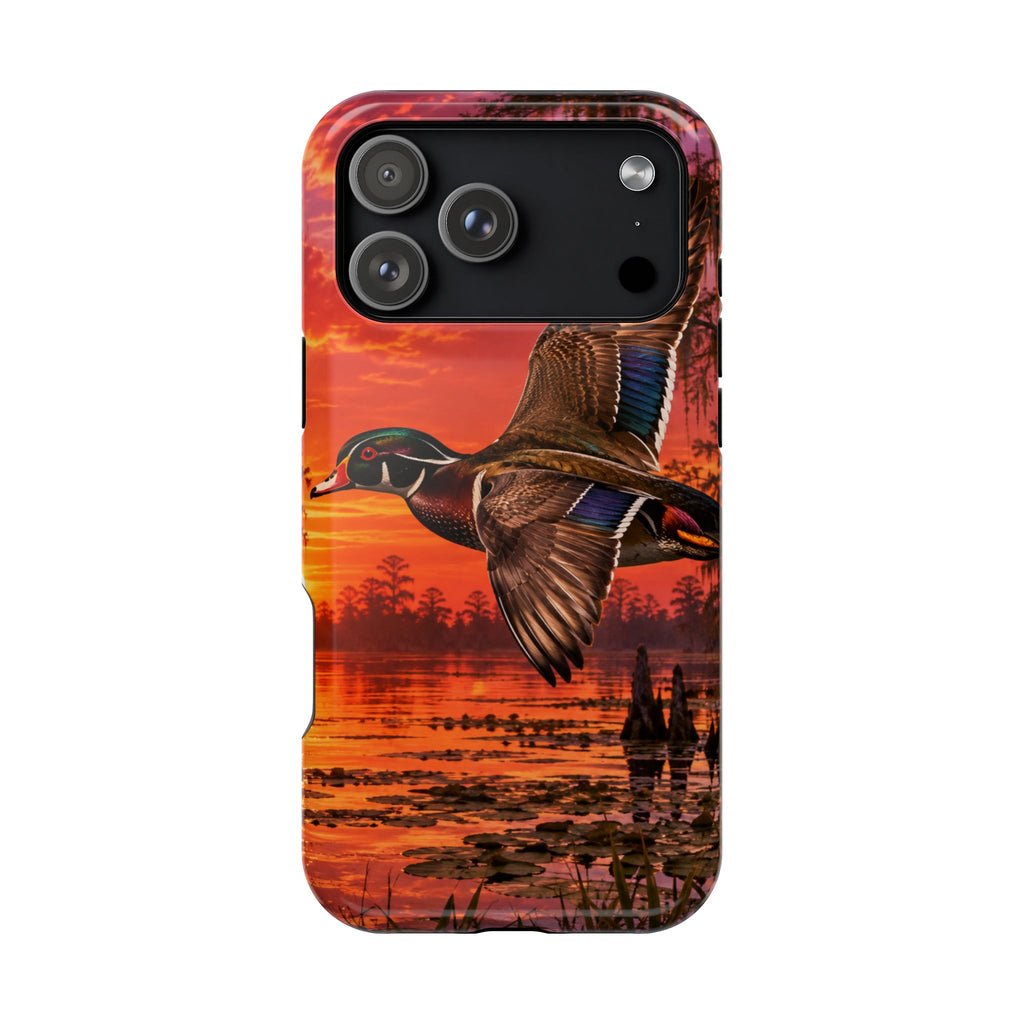 Wood Duck Sunset Phone Case — Magnetic Impact-Resistant