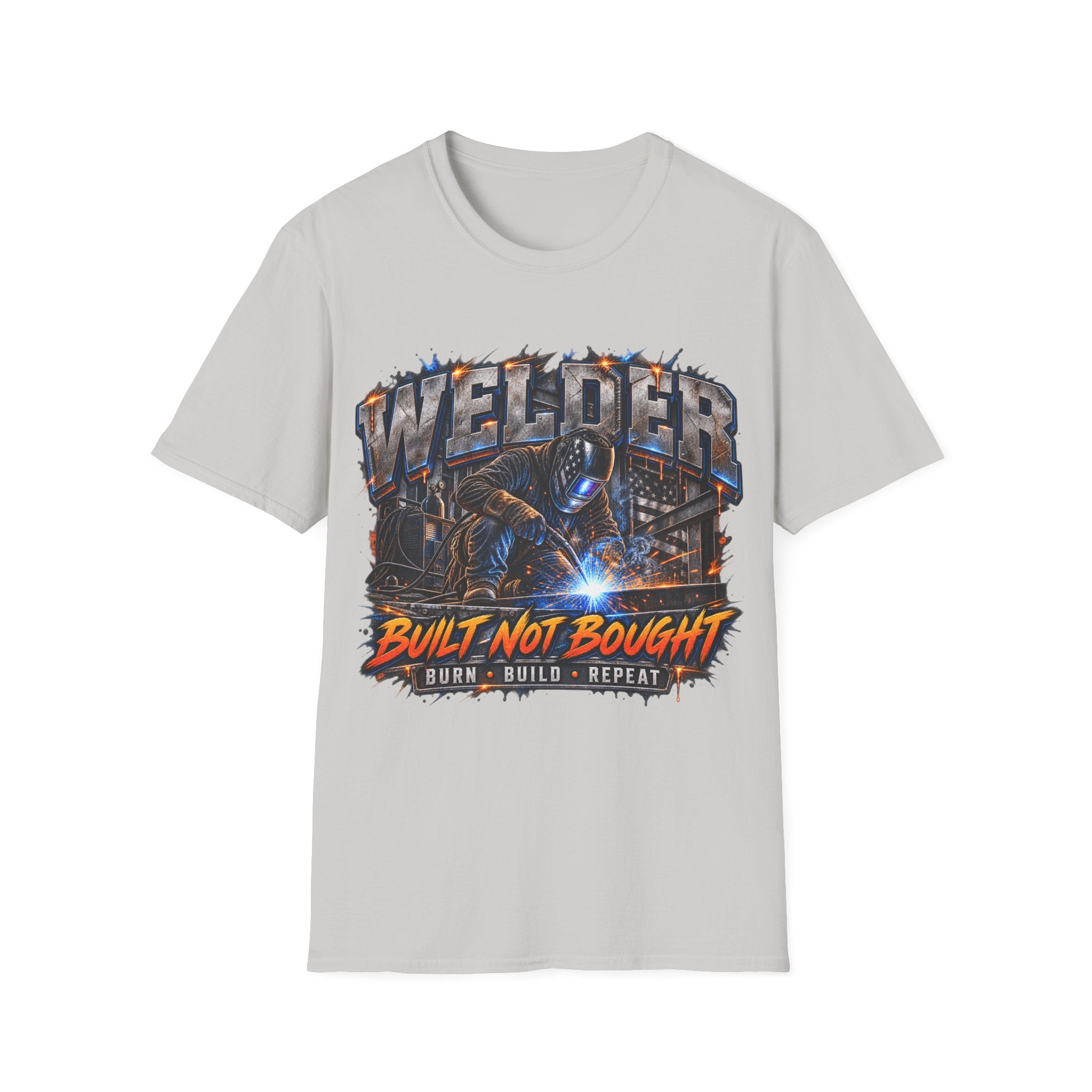 Welder T-Shirt — “Built Not Bought” Welding Worker Tee