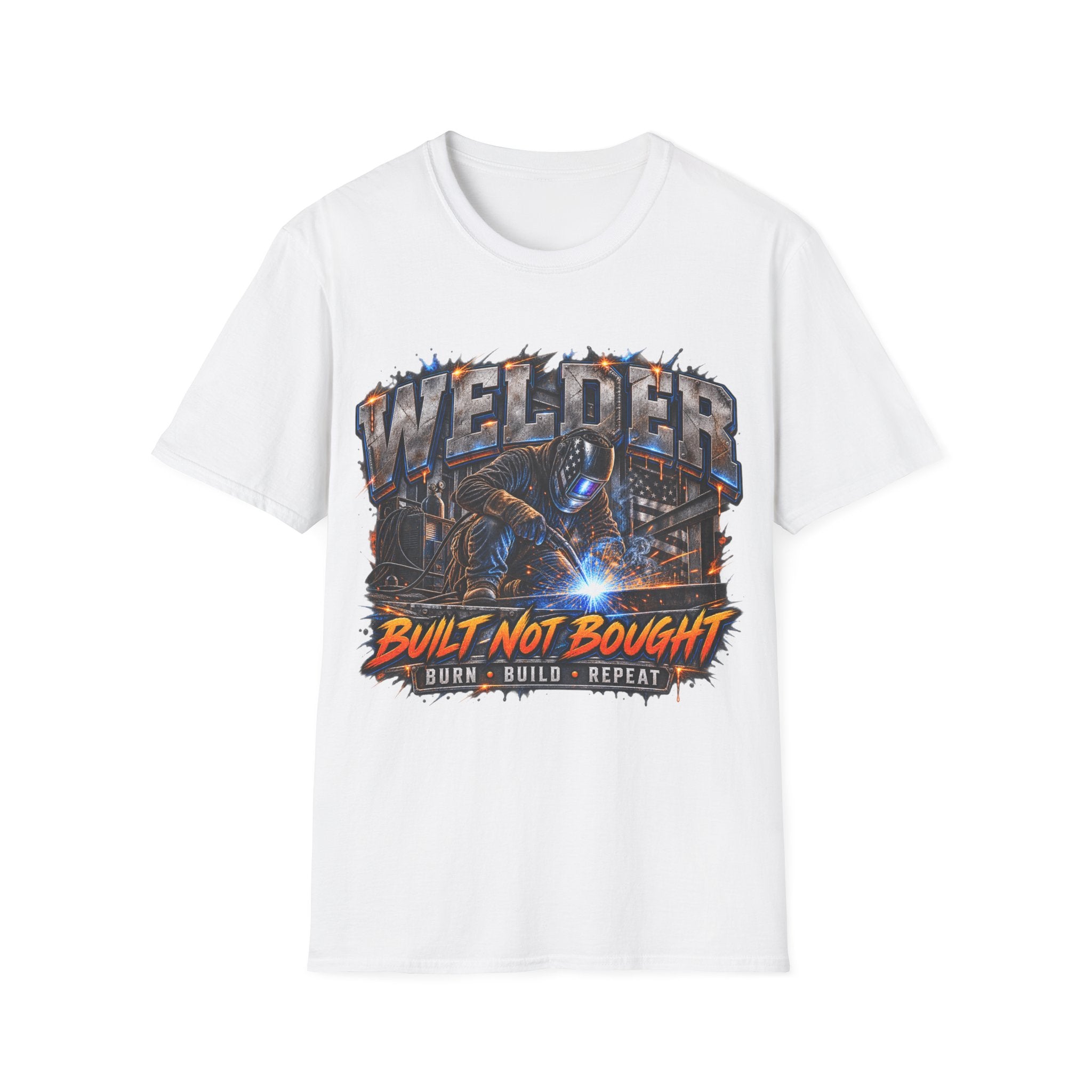 Welder T-Shirt — “Built Not Bought” Welding Worker Tee