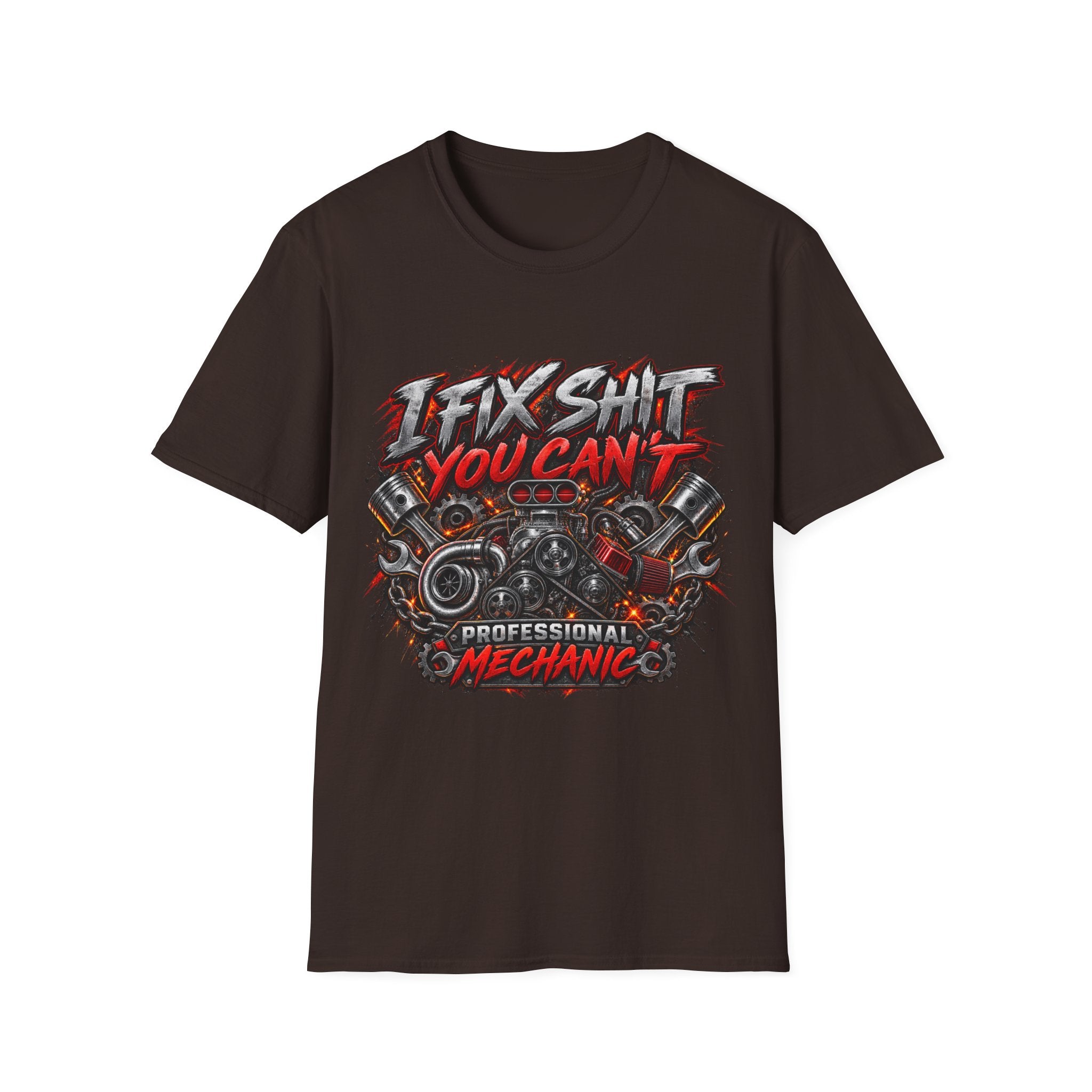 Mechanic T‑Shirt — "I Fix Shit You Can't" Vintage Garage Tee