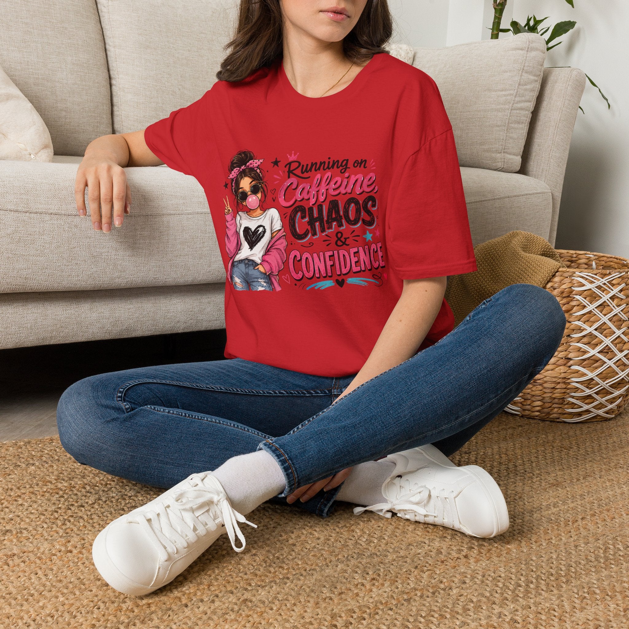 Running on Caffeine, Chaos & Confidence T-Shirt