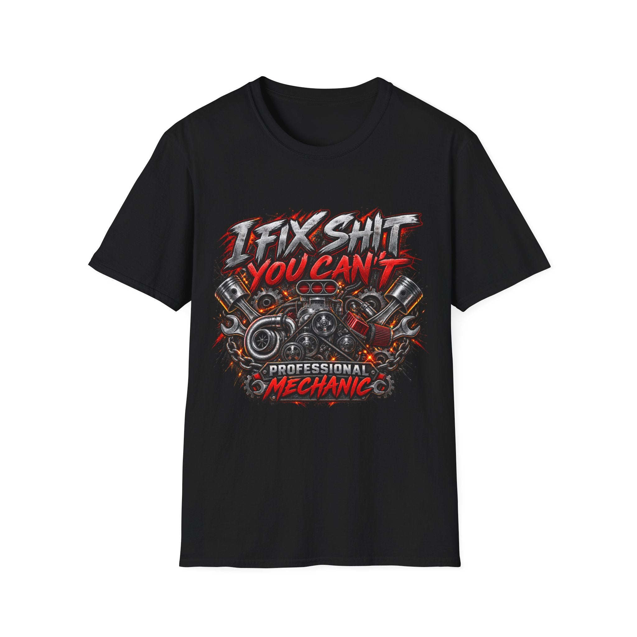 Mechanic T‑Shirt — "I Fix Shit You Can't" Vintage Garage Tee