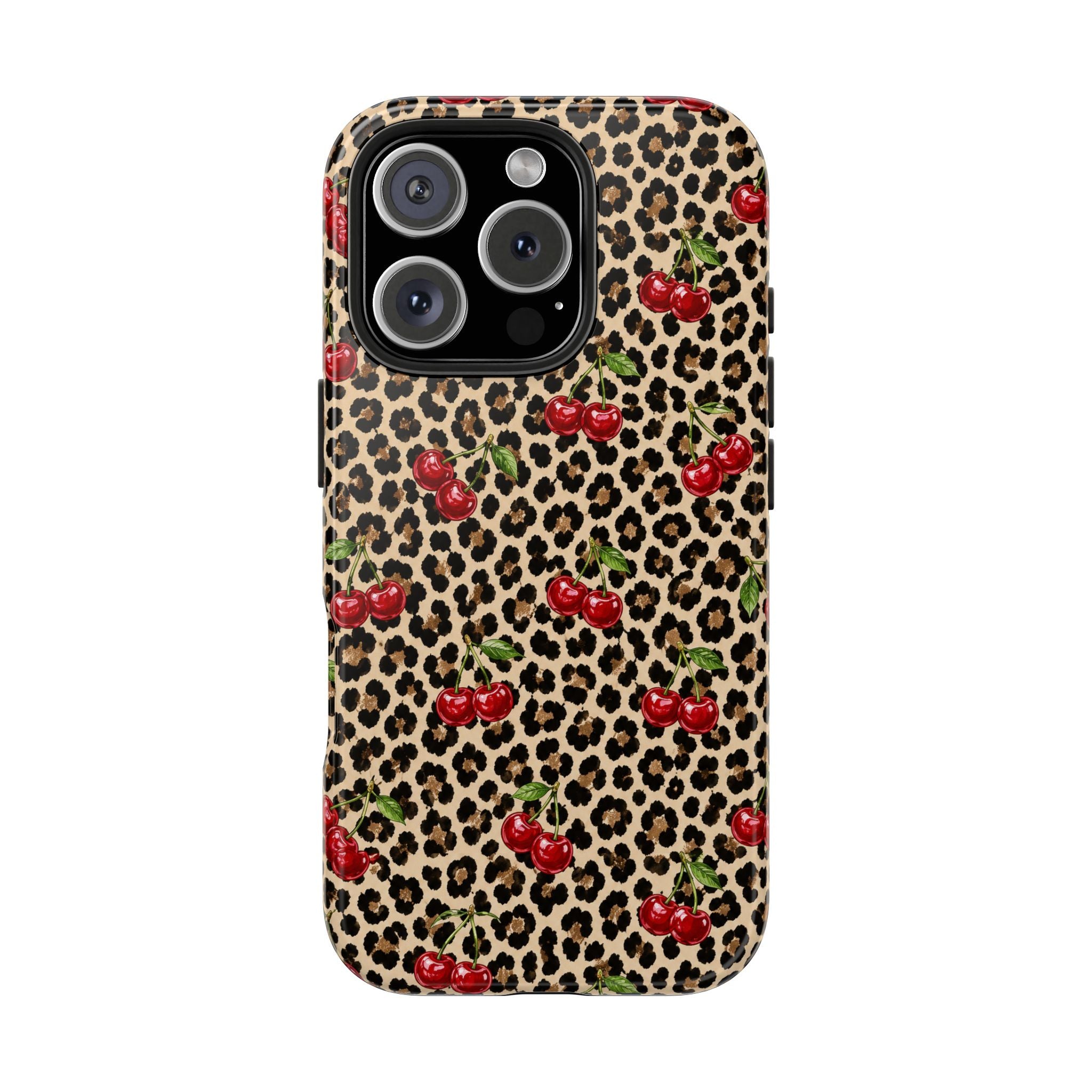 Cherry Leopard Tough Phone Case