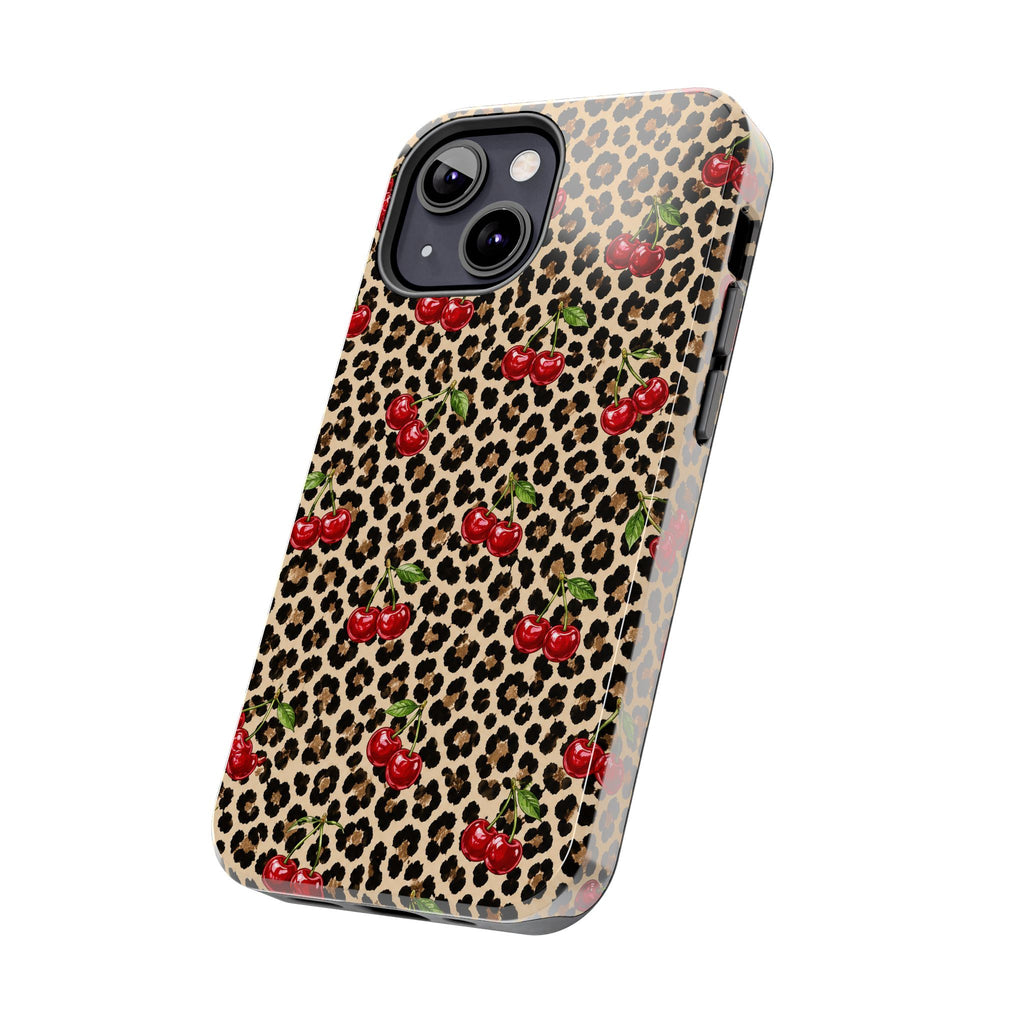 Cherry Leopard Tough Phone Case