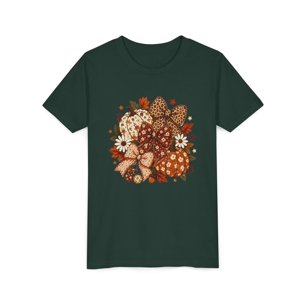 Youth Tee — Autumn Pumpkin Bouquet Graphic Shirt